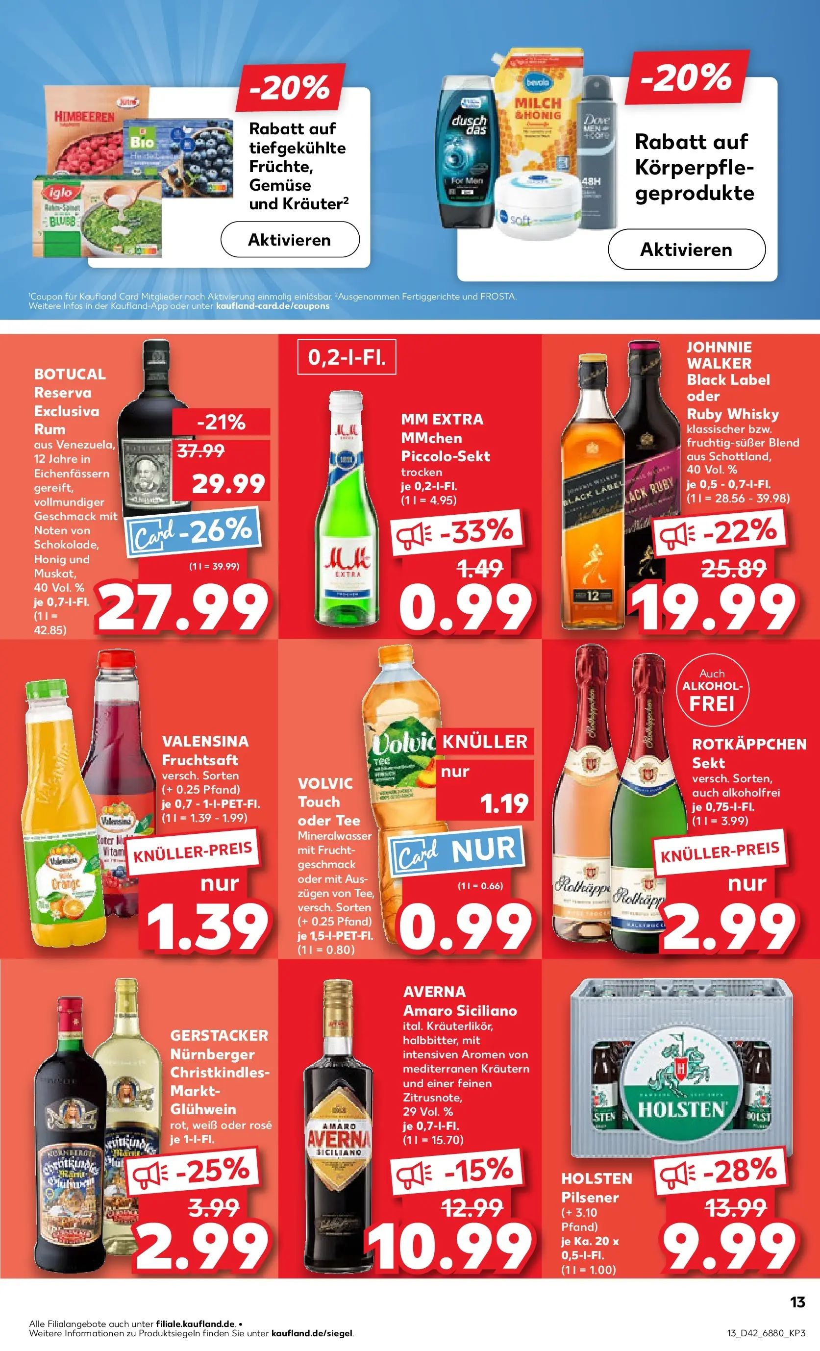 Prospekt Kaufland ab 15.10.2025 » Angebote und Werbung Online | Seite: 13 | Produkte: Himbeeren, Sekt, Mineralwasser, Valensina Prospekt Kaufland ab 15.10.2025 » Angebote Online zum Blättern | Seite: 13 | Produkte: Himbeeren, Sekt, Mineralwasser, Valensina