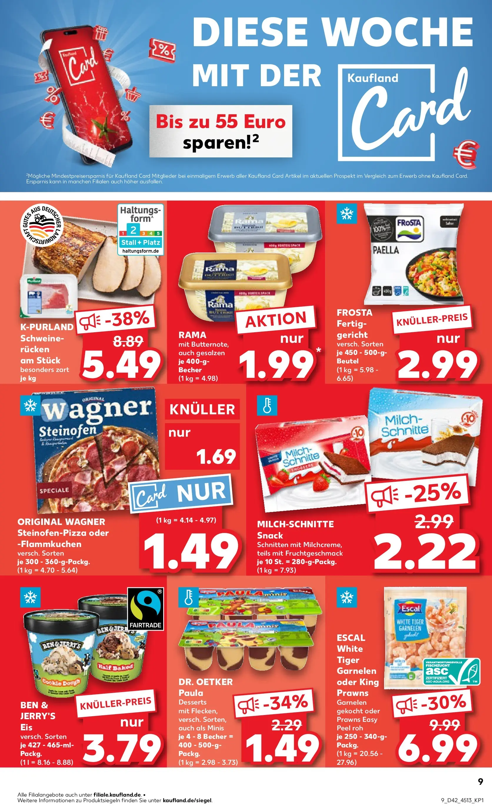 Prospekt Kaufland ab 15.10.2025 » Angebote und Werbung Online | Seite: 9 | Produkte: Frosta, Pizza, Tiger garnelen, Eis Prospekt Kaufland ab 15.10.2025 » Angebote Online zum Blättern | Seite: 9 | Produkte: Frosta, Pizza, Tiger garnelen, Eis