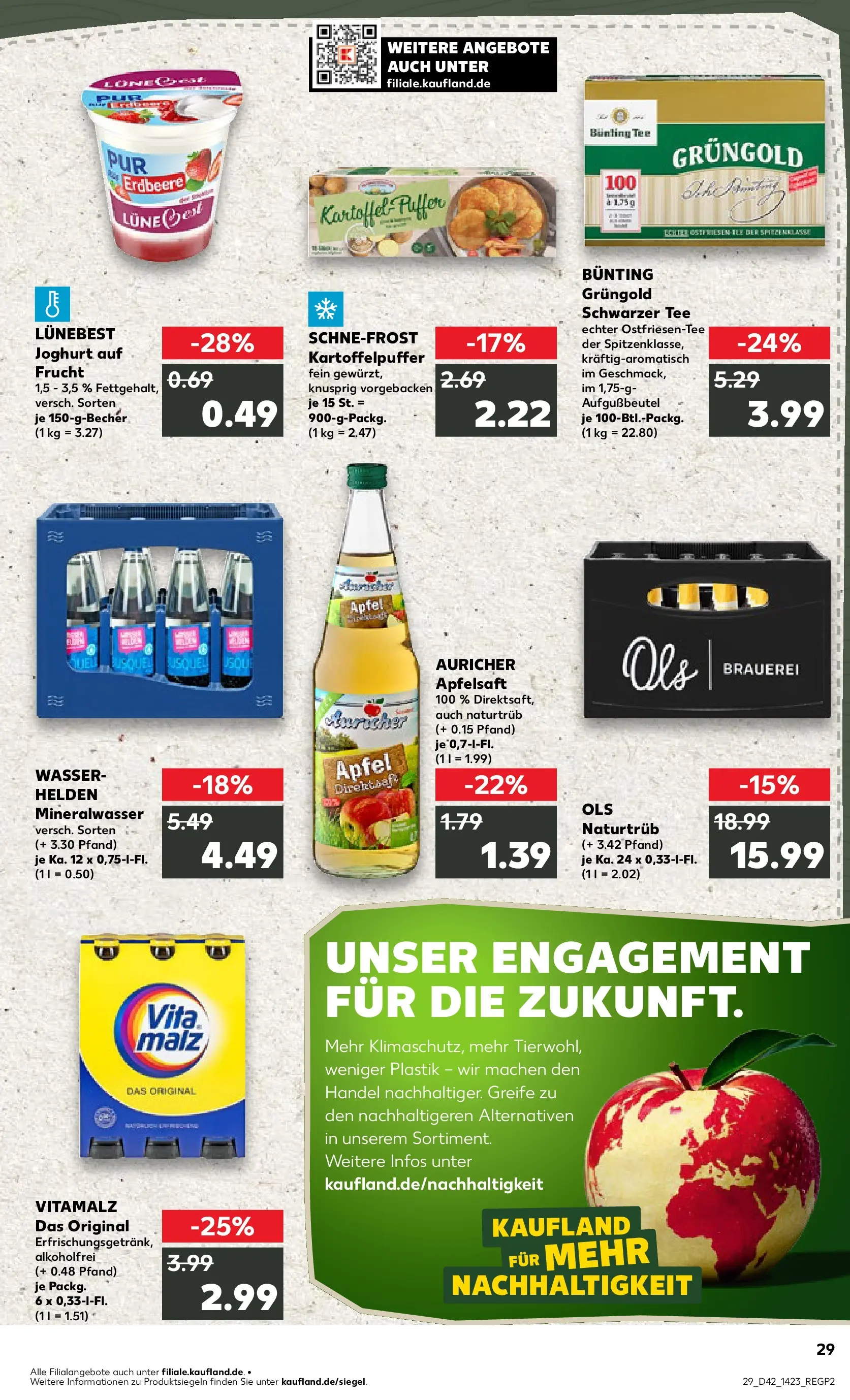 Prospekt Kaufland ab 15.10.2025 » Angebote Online zum Blättern | Seite: 29 | Produkte: Joghurt, Äpfel, Apple, Tee
