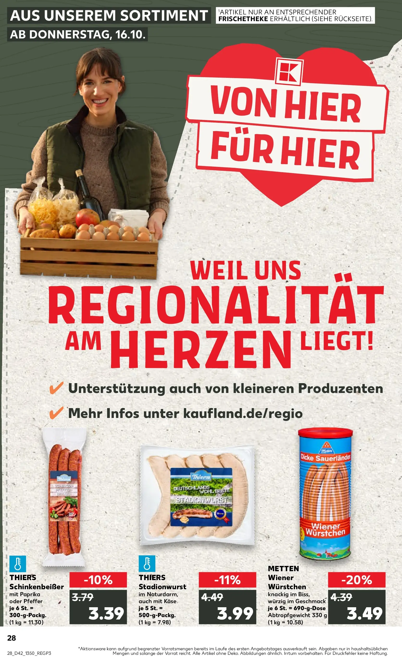 Prospekt Kaufland ab 15.10.2025 » Angebote und Werbung Online | Seite: 28 | Produkte: Wiener wurstchen, Käse, Paprika, Pfeffer Prospekt Kaufland ab 15.10.2025 » Angebote Online zum Blättern | Seite: 28 | Produkte: Wiener wurstchen, Käse, Paprika, Pfeffer