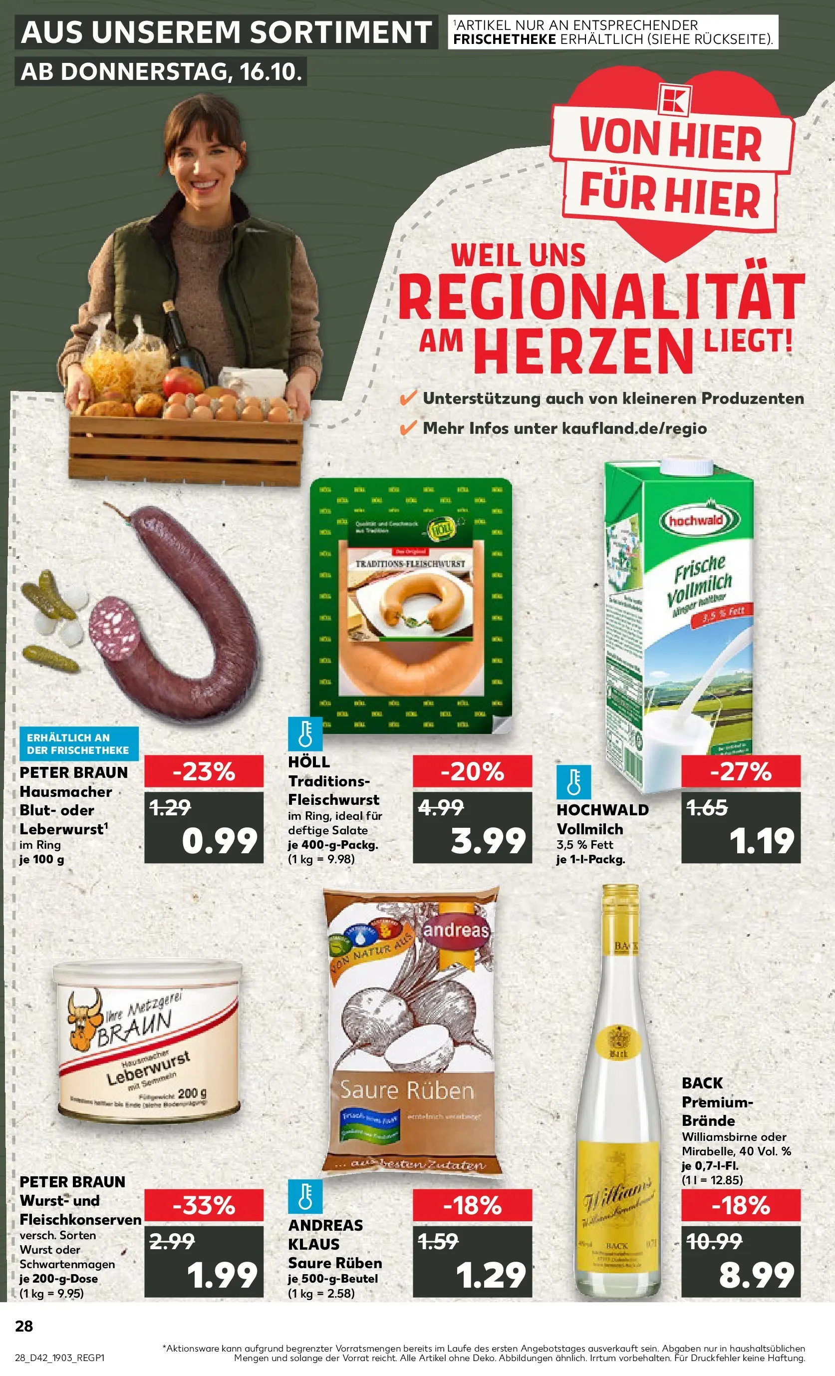 Prospekt Kaufland ab 15.10.2025 » Angebote und Werbung Online | Seite: 28 | Produkte: Wurst Prospekt Kaufland ab 15.10.2025 » Angebote Online zum Blättern | Seite: 28 | Produkte: Wurst