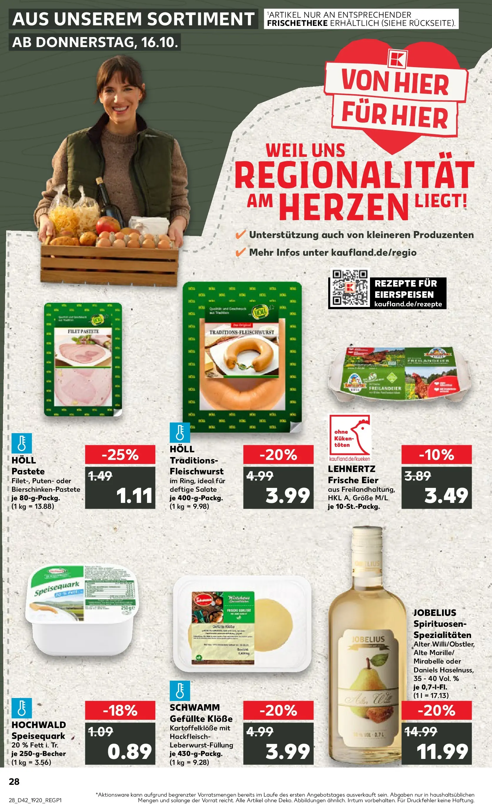 Prospekt Kaufland ab 15.10.2025 » Angebote und Werbung Online | Seite: 28 | Produkte: Eier, Speisequark, Hackfleisch Prospekt Kaufland ab 15.10.2025 » Angebote Online zum Blättern | Seite: 28 | Produkte: Eier, Speisequark, Hackfleisch