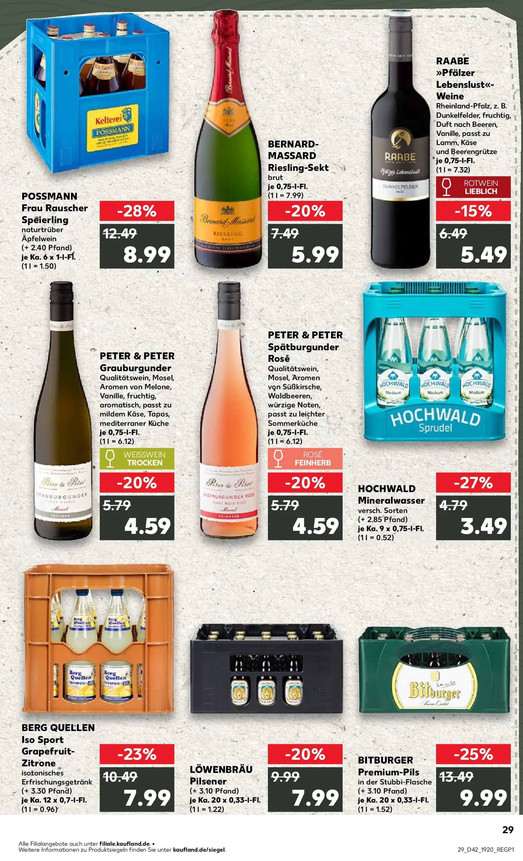 Prospekt Kaufland ab 15.10.2025 » Angebote und Werbung Online | Seite: 29 | Produkte: Rotwein, Küche, Mineralwasser, Zitrone Prospekt Kaufland ab 15.10.2025 » Angebote Online zum Blättern | Seite: 29 | Produkte: Rotwein, Küche, Mineralwasser, Zitrone