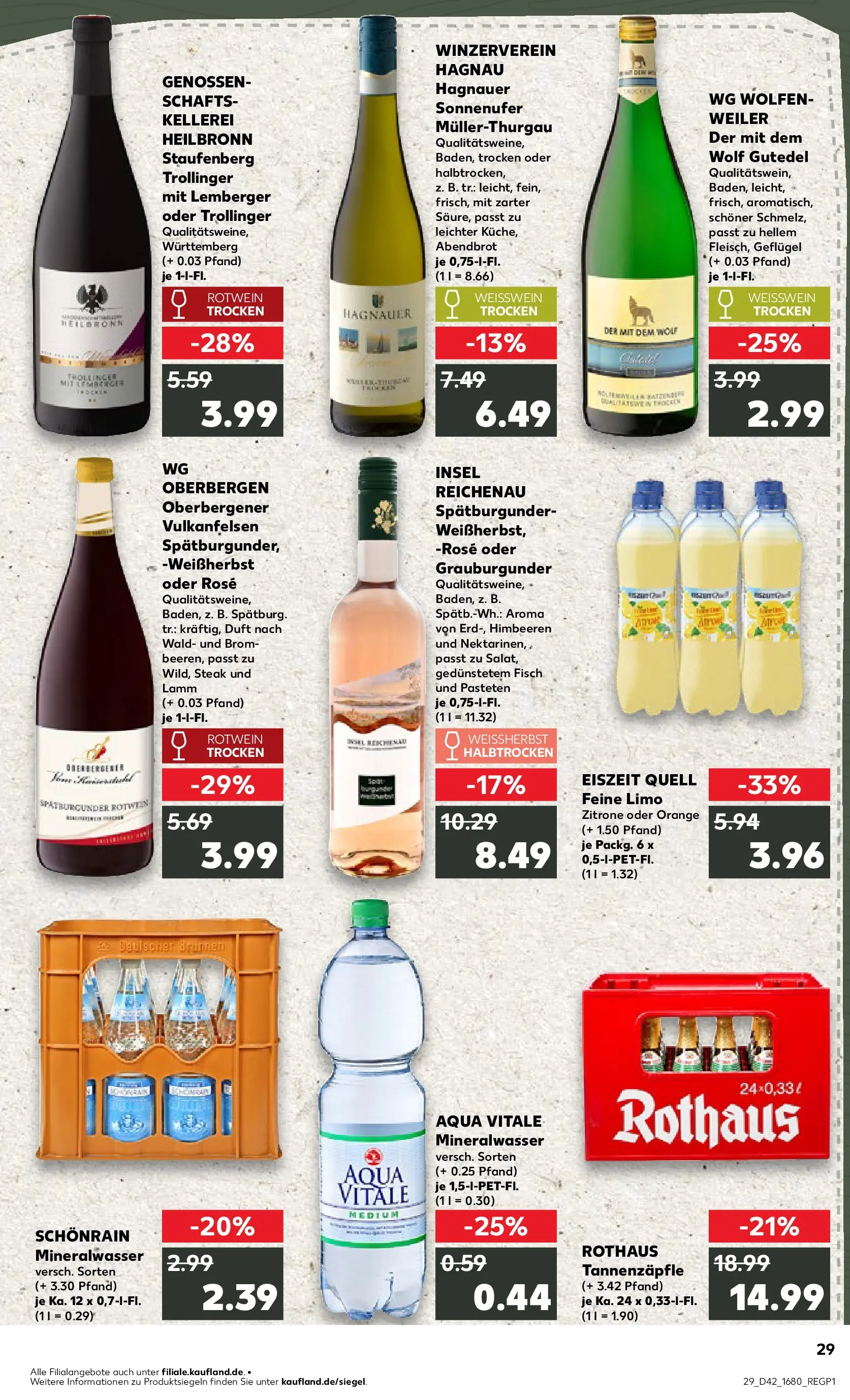 Prospekt Kaufland ab 15.10.2025 » Angebote und Werbung Online | Seite: 29 | Produkte: Nektarinen, Weißwein, Fisch, Steak Prospekt Kaufland ab 15.10.2025 » Angebote Online zum Blättern | Seite: 29 | Produkte: Nektarinen, Weißwein, Fisch, Steak