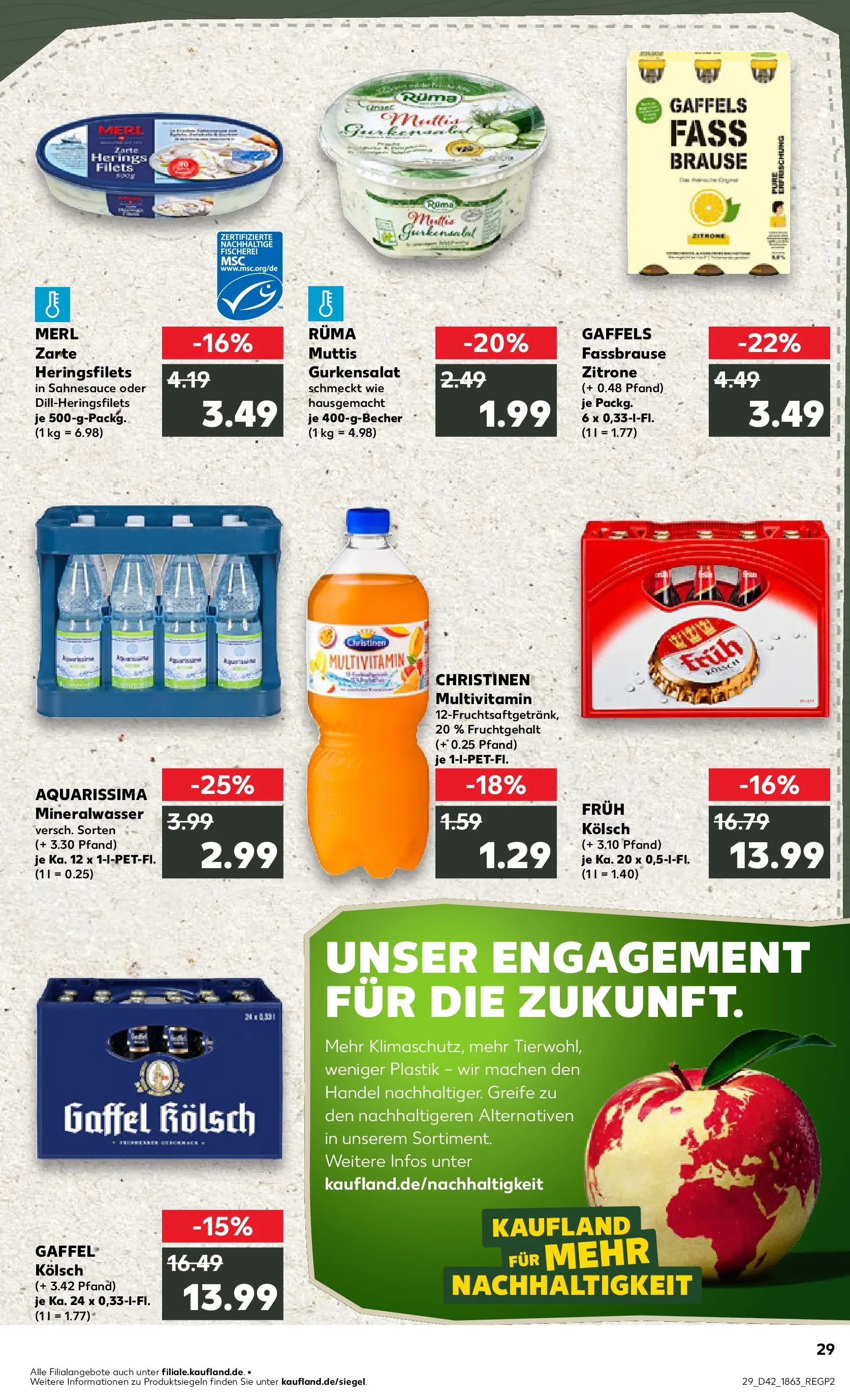 Prospekt Kaufland ab 15.10.2025 » Angebote und Werbung Online | Seite: 29 | Produkte: Mineralwasser, Zitrone, Fassbrause Prospekt Kaufland ab 15.10.2025 » Angebote Online zum Blättern | Seite: 29 | Produkte: Mineralwasser, Zitrone, Fassbrause
