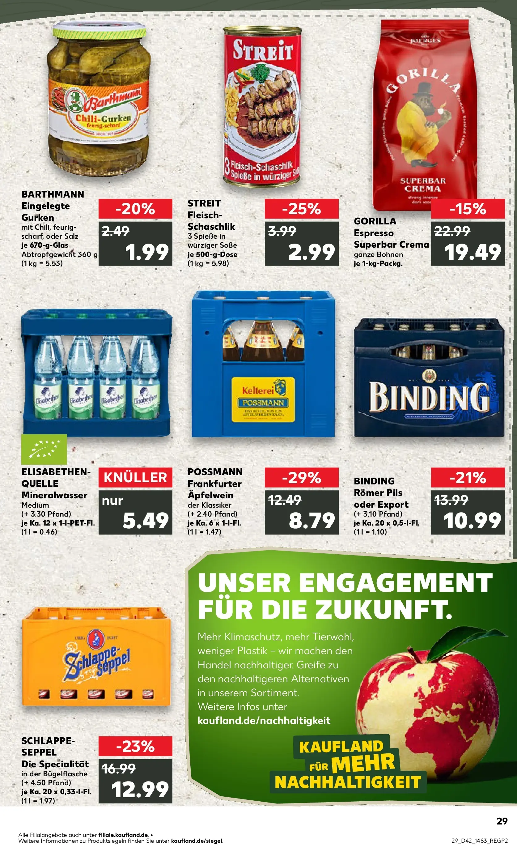 Prospekt Kaufland ab 15.10.2025 » Angebote und Werbung Online | Seite: 29 | Produkte: Spieße, Apple, Soße, Gurken Prospekt Kaufland ab 15.10.2025 » Angebote Online zum Blättern | Seite: 29 | Produkte: Spieße, Apple, Soße, Gurken