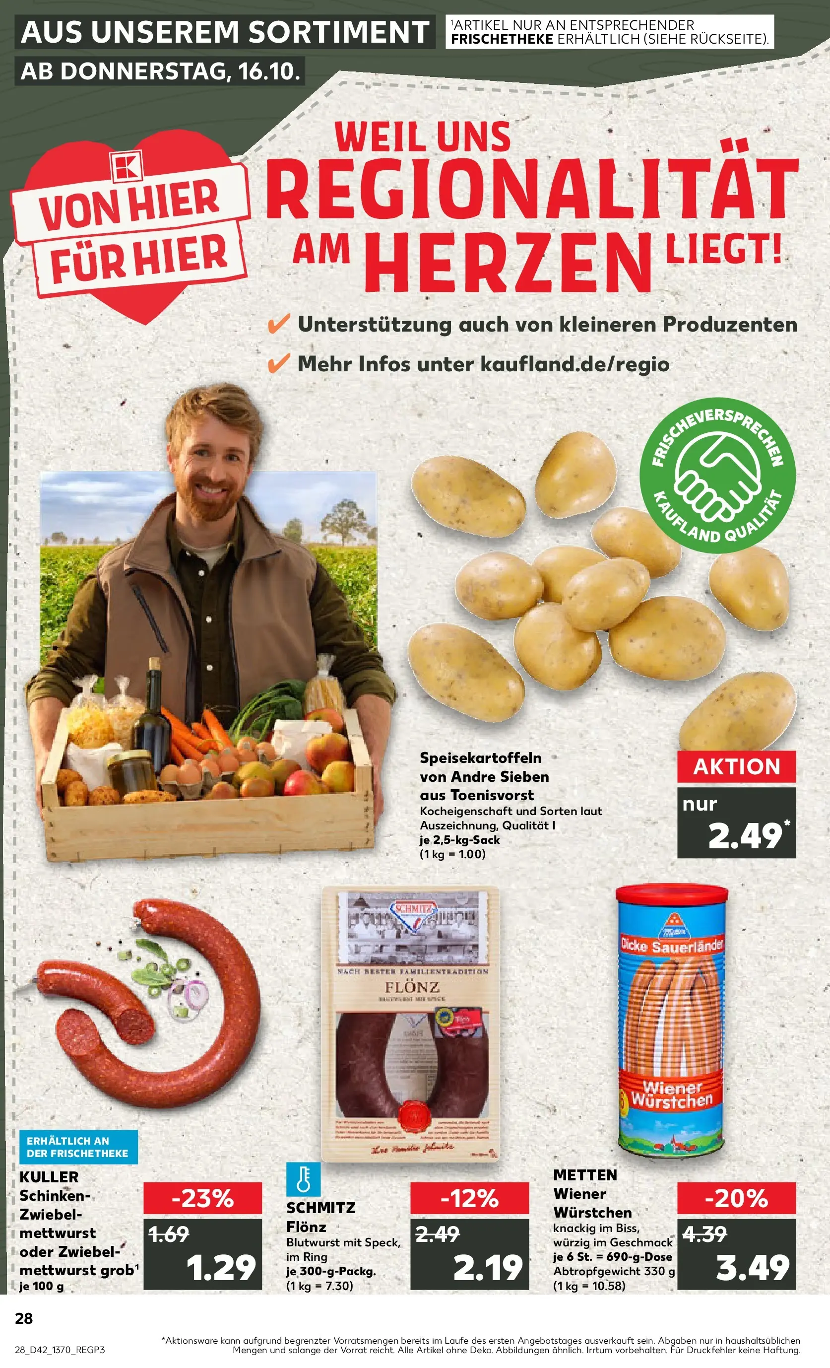 Prospekt Kaufland ab 15.10.2025 » Angebote und Werbung Online | Seite: 28 | Produkte: Wiener wurstchen, Schinken Prospekt Kaufland ab 15.10.2025 » Angebote Online zum Blättern | Seite: 28 | Produkte: Wiener wurstchen, Schinken