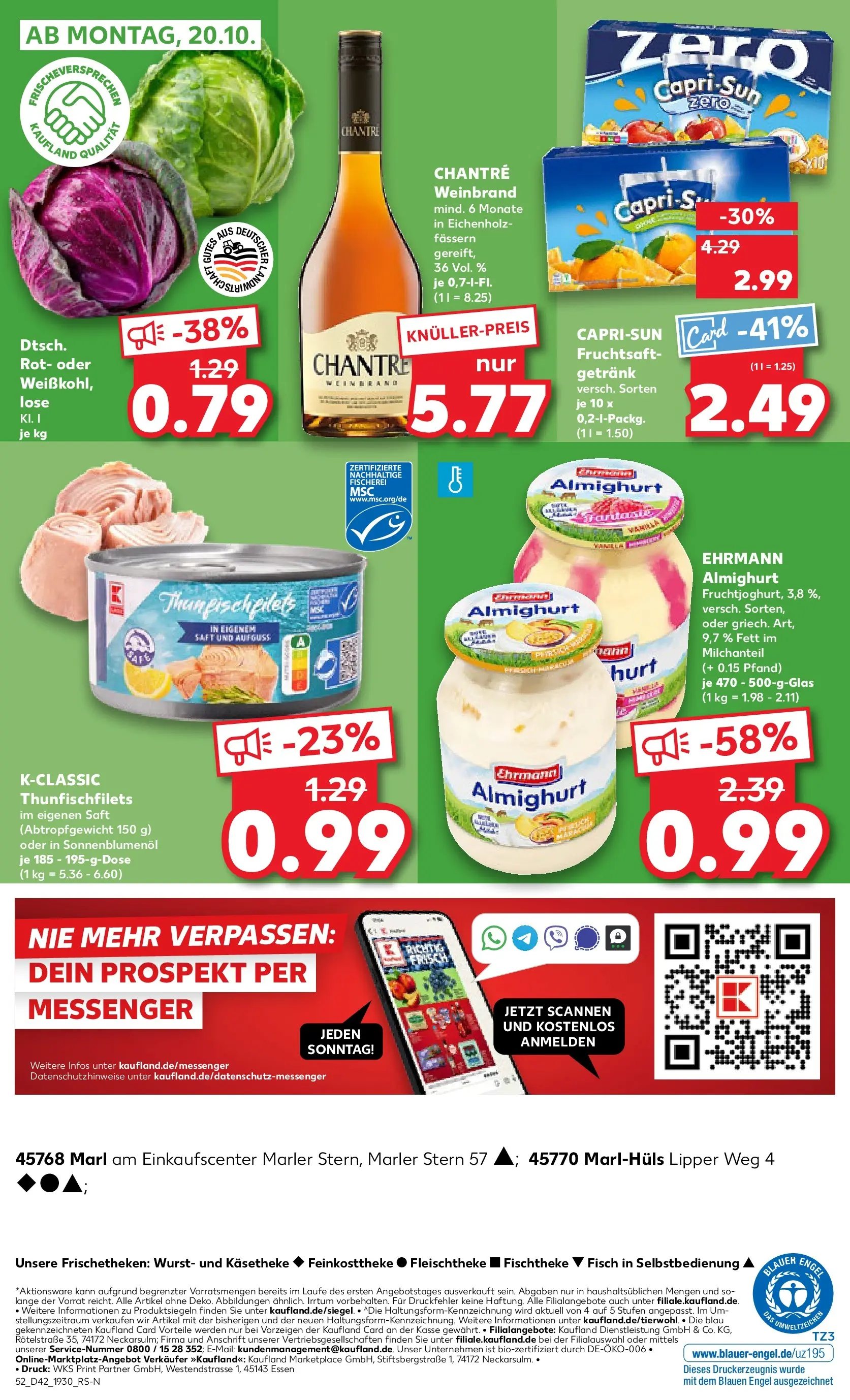 Prospekt Kaufland ab 15.10.2025 » Angebote und Werbung Online | Seite: 52 | Produkte: Sonnenblumenol, Chantré, Saft, Fruchtsaft Prospekt Kaufland ab 15.10.2025 » Angebote Online zum Blättern | Seite: 52 | Produkte: Sonnenblumenol, Chantré, Saft, Fruchtsaft