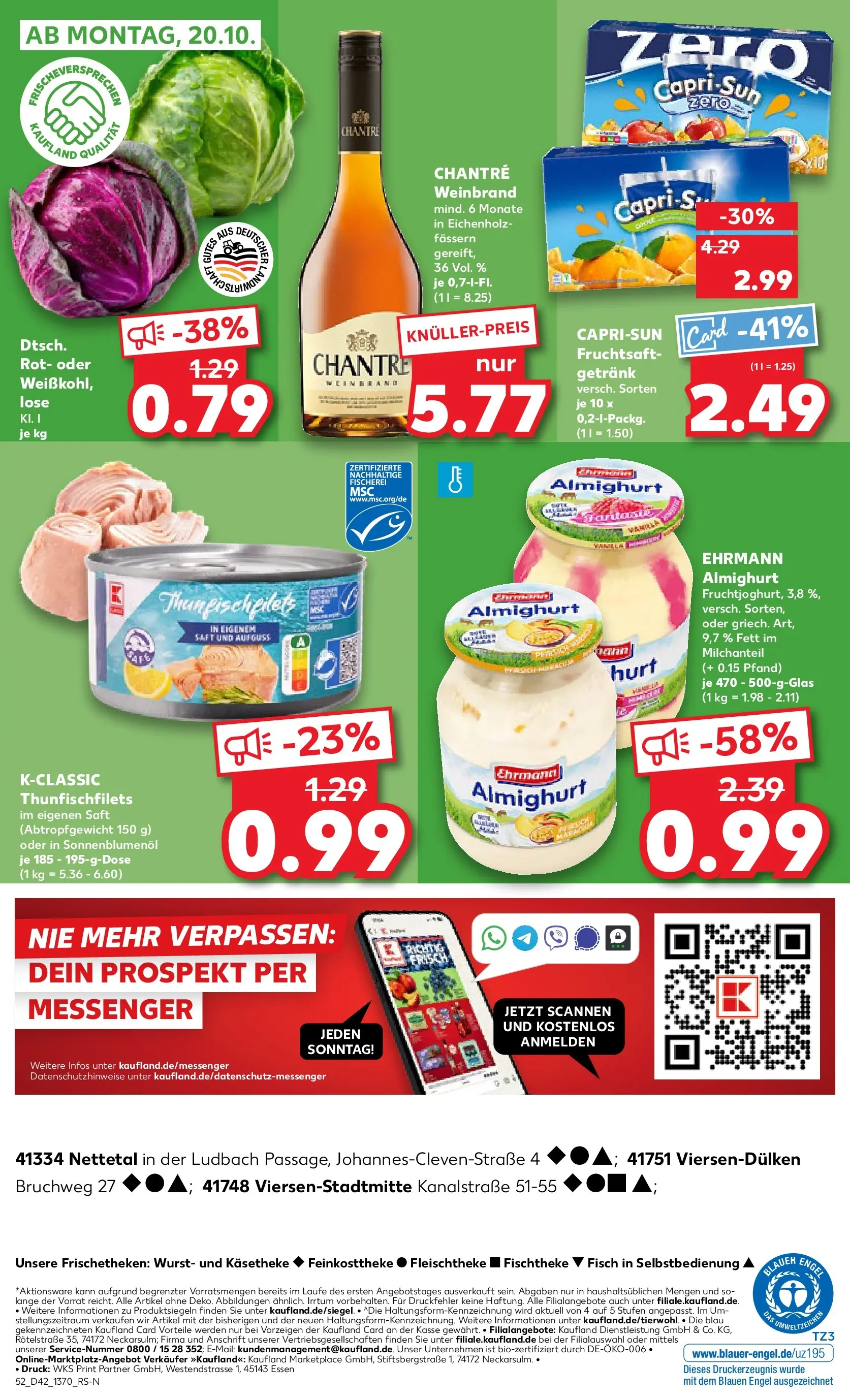 Prospekt Kaufland ab 15.10.2025 » Angebote und Werbung Online | Seite: 52 | Produkte: Sonnenblumenol, Chantré, Saft, Fruchtsaft Prospekt Kaufland ab 15.10.2025 » Angebote Online zum Blättern | Seite: 52 | Produkte: Sonnenblumenol, Chantré, Saft, Fruchtsaft