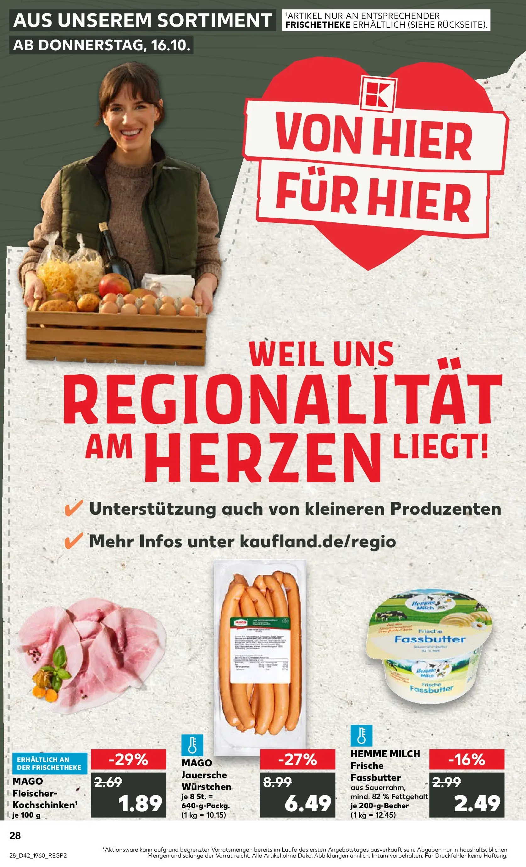 Prospekt Kaufland ab 15.10.2025 » Angebote und Werbung Online | Seite: 28 | Produkte: Milch, Butter Prospekt Kaufland ab 15.10.2025 » Angebote Online zum Blättern | Seite: 28 | Produkte: Milch, Butter