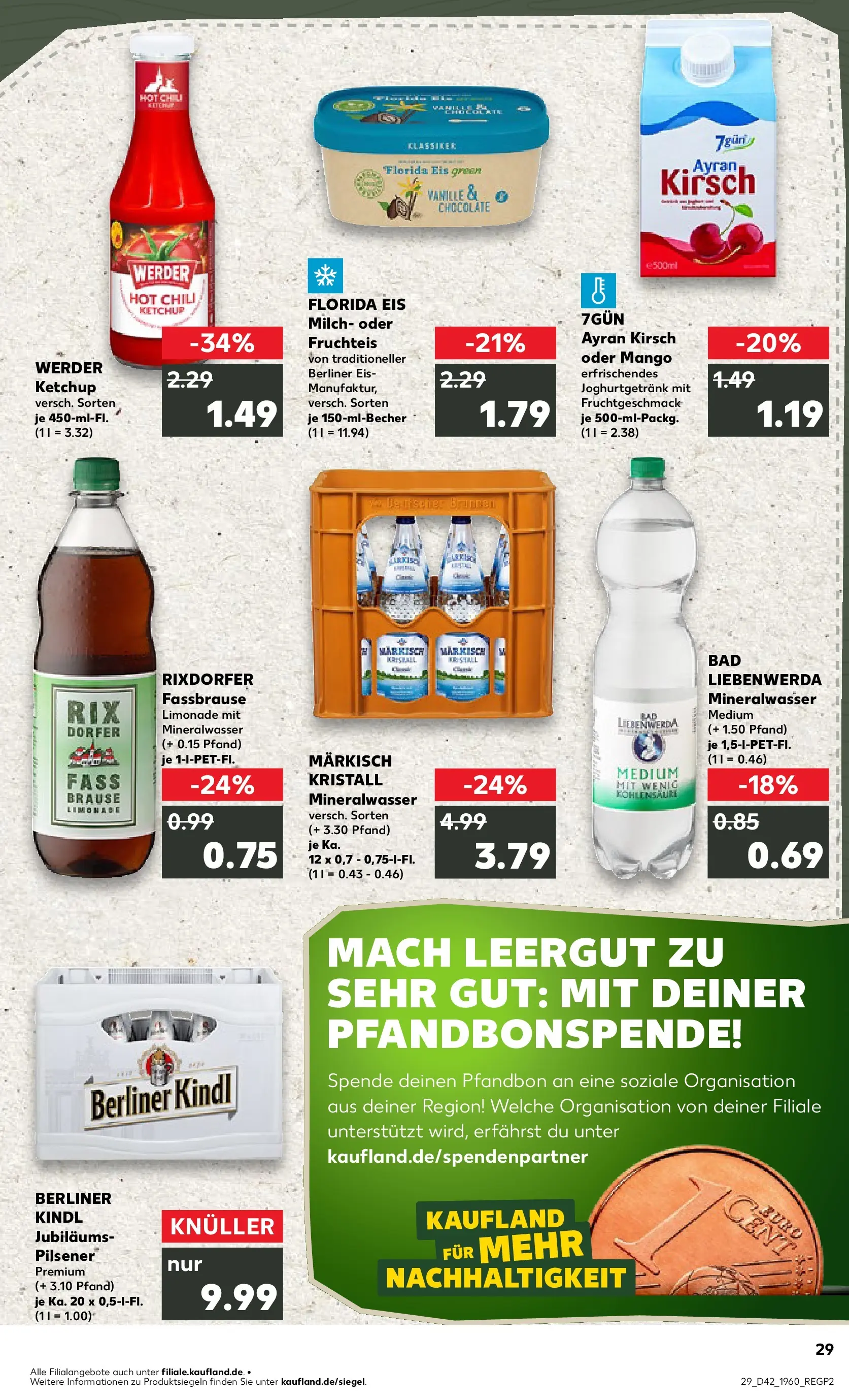 Prospekt Kaufland ab 15.10.2025 » Angebote und Werbung Online | Seite: 29 | Produkte: Limonade, Mineralwasser, Chili, Ketchup Prospekt Kaufland ab 15.10.2025 » Angebote Online zum Blättern | Seite: 29 | Produkte: Limonade, Mineralwasser, Chili, Ketchup