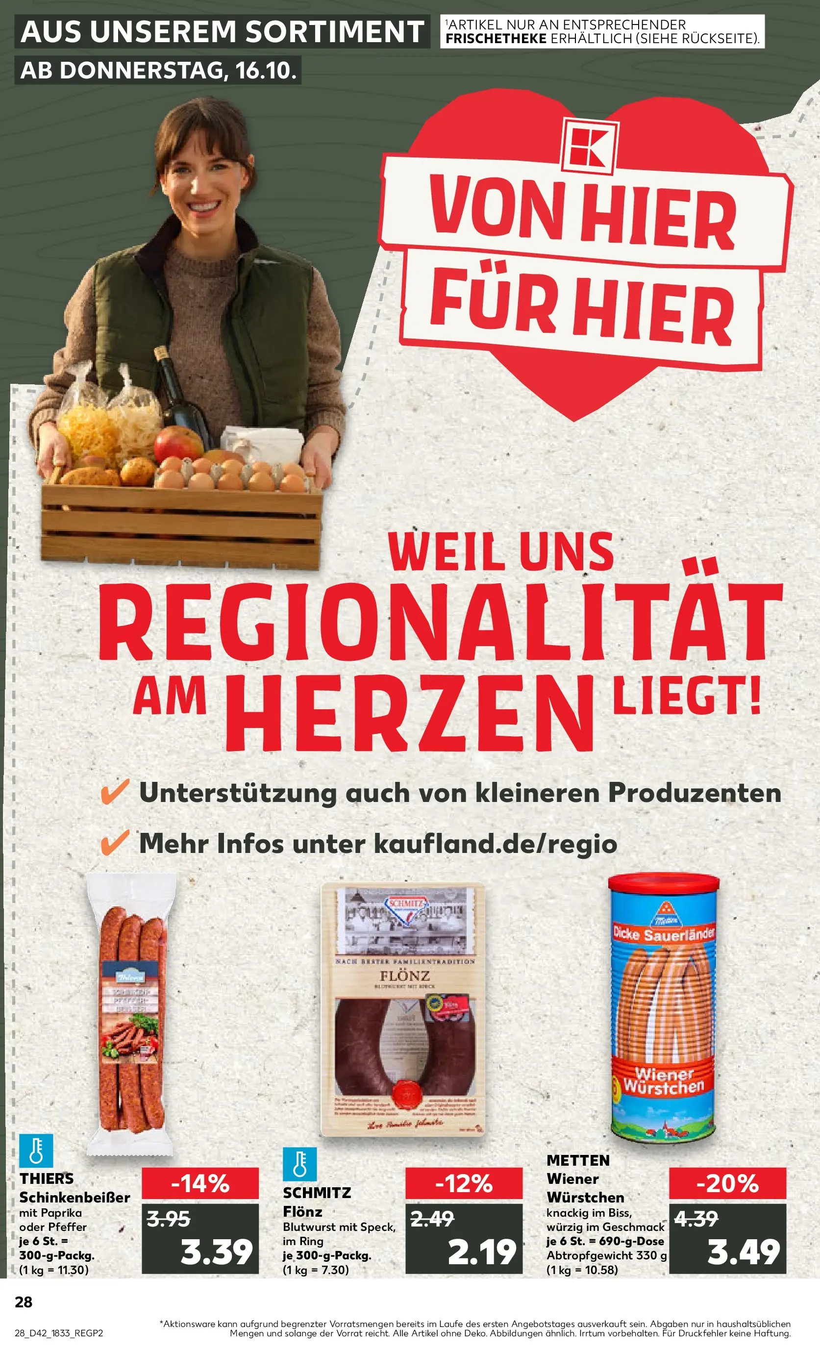 Prospekt Kaufland ab 15.10.2025 » Angebote und Werbung Online | Seite: 28 | Produkte: Wiener wurstchen, Paprika, Pfeffer Prospekt Kaufland ab 15.10.2025 » Angebote Online zum Blättern | Seite: 28 | Produkte: Wiener wurstchen, Paprika, Pfeffer
