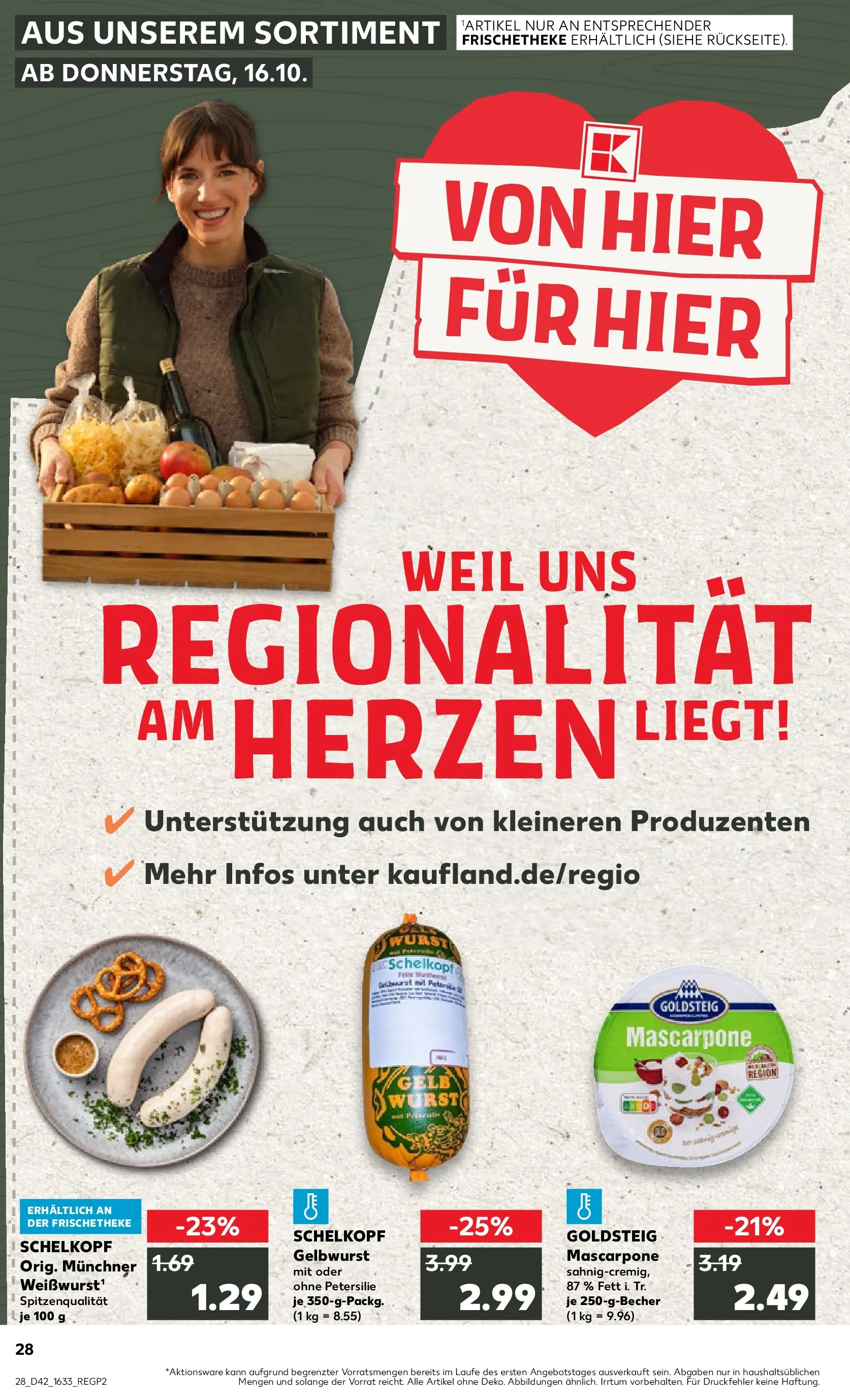 Prospekt Kaufland ab 15.10.2025 » Angebote und Werbung Online | Seite: 28 | Produkte: Mascarpone, Wurst, Petersilie Prospekt Kaufland ab 15.10.2025 » Angebote Online zum Blättern | Seite: 28 | Produkte: Mascarpone, Wurst, Petersilie