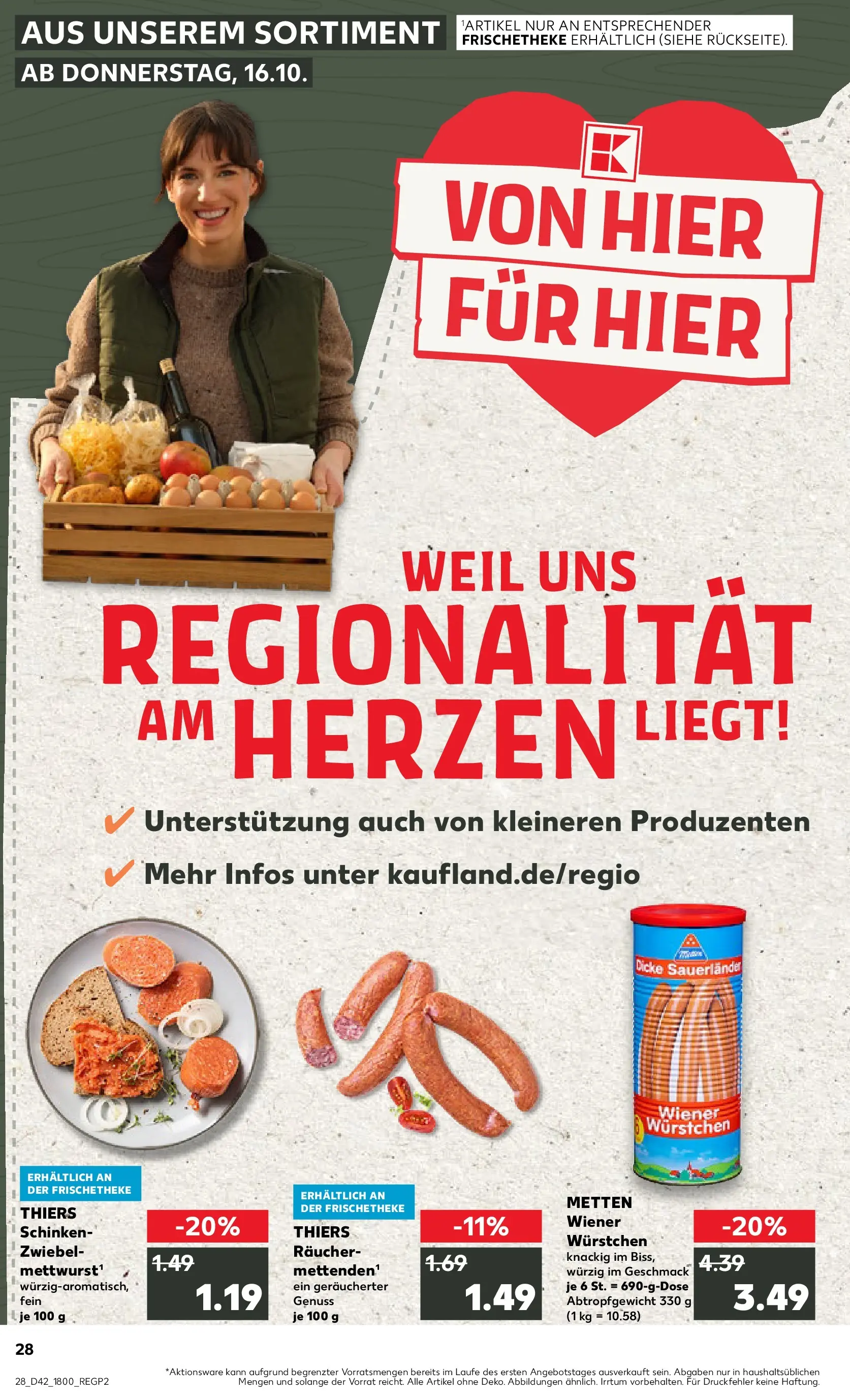 Prospekt Kaufland ab 15.10.2025 » Angebote und Werbung Online | Seite: 28 | Produkte: Wiener wurstchen, Schinken Prospekt Kaufland ab 15.10.2025 » Angebote Online zum Blättern | Seite: 28 | Produkte: Wiener wurstchen, Schinken