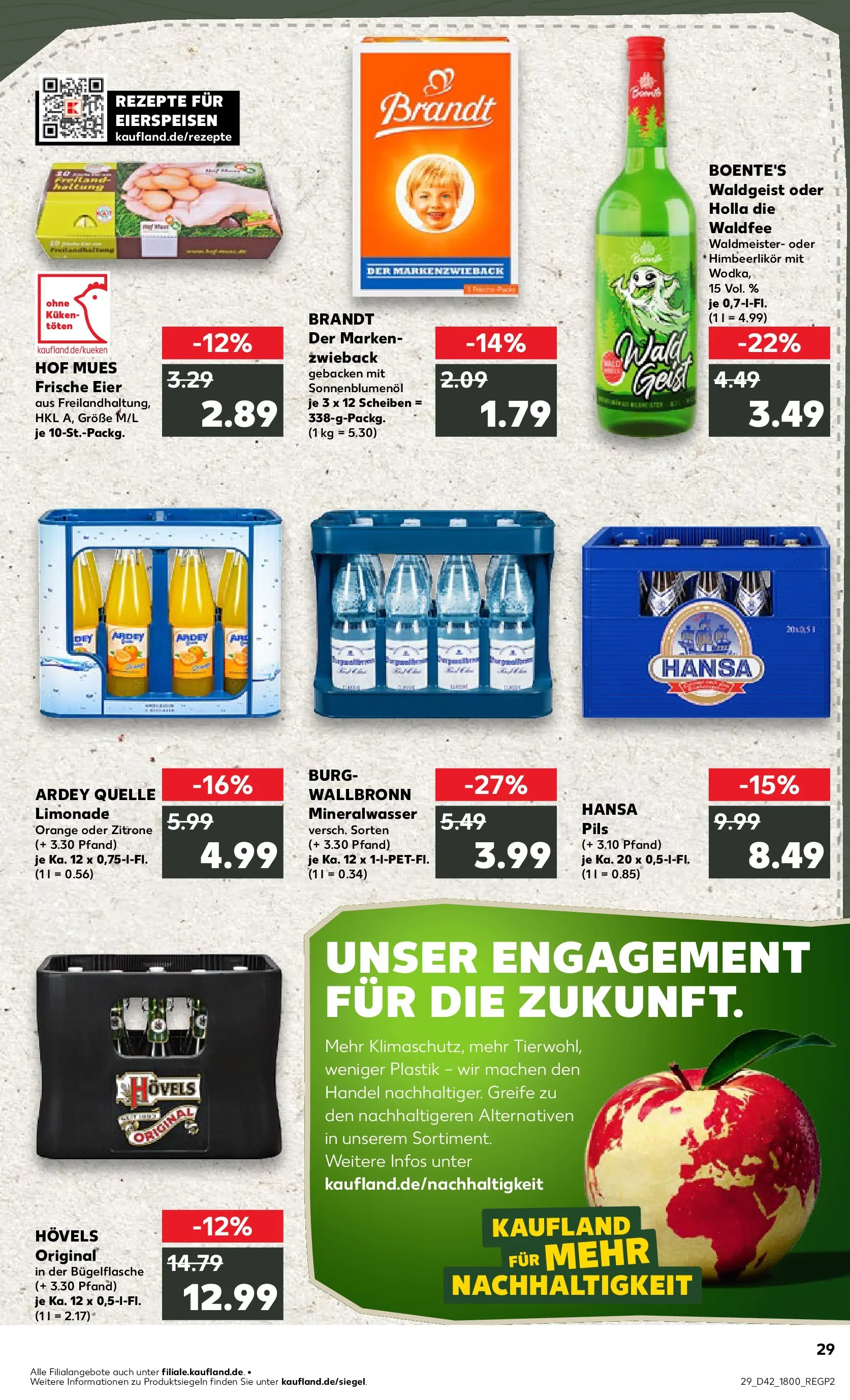 Prospekt Kaufland ab 15.10.2025 » Angebote und Werbung Online | Seite: 29 | Produkte: Eier, Sonnenblumenol, Pils, Limonade Prospekt Kaufland ab 15.10.2025 » Angebote Online zum Blättern | Seite: 29 | Produkte: Eier, Sonnenblumenol, Pils, Limonade