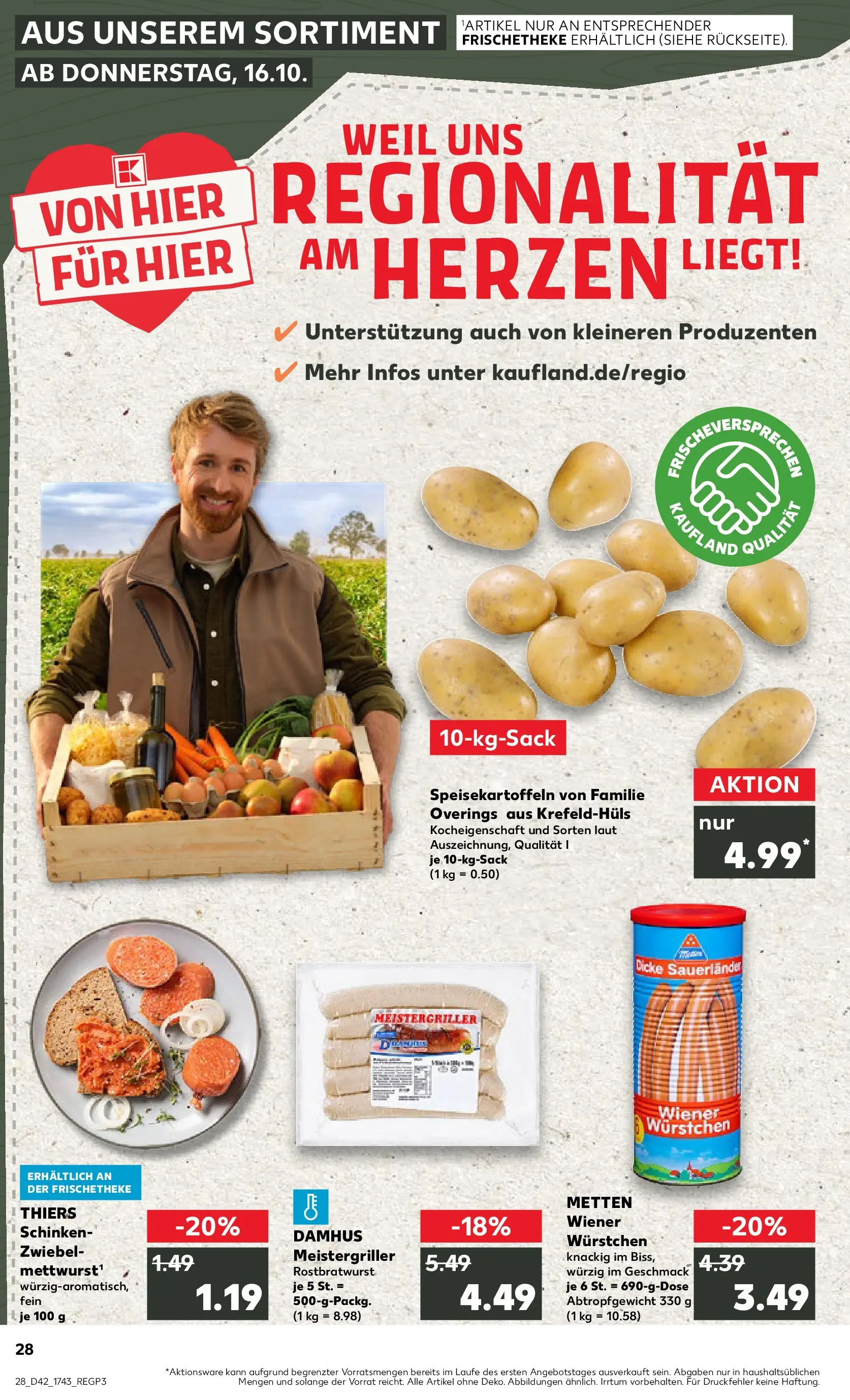 Prospekt Kaufland ab 15.10.2025 » Angebote und Werbung Online | Seite: 28 | Produkte: Wiener wurstchen, Schinken Prospekt Kaufland ab 15.10.2025 » Angebote Online zum Blättern | Seite: 28 | Produkte: Wiener wurstchen, Schinken