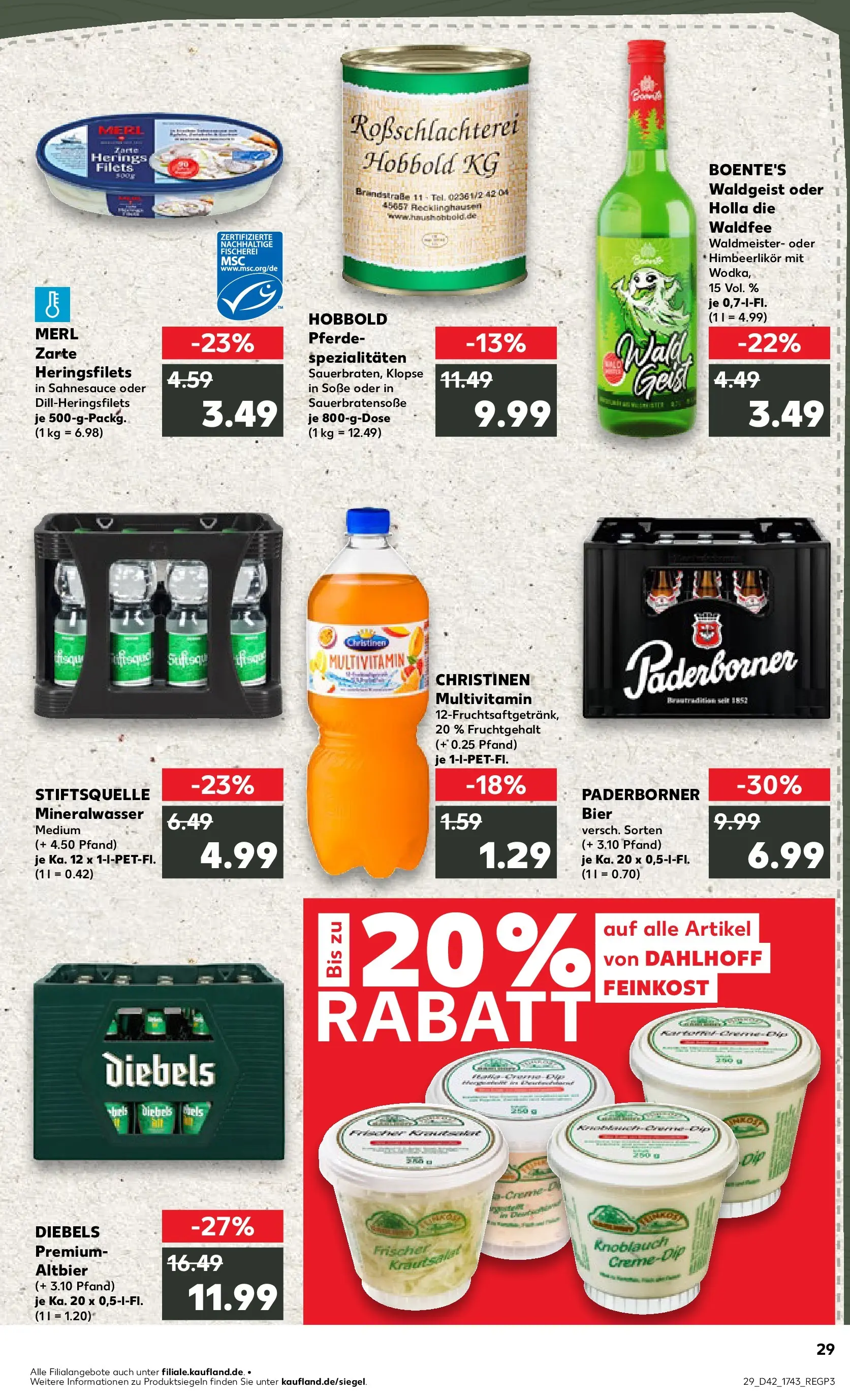 Prospekt Kaufland ab 15.10.2025 » Angebote und Werbung Online | Seite: 29 | Produkte: Bier, Mineralwasser, Knoblauch, Diebels Prospekt Kaufland ab 15.10.2025 » Angebote Online zum Blättern | Seite: 29 | Produkte: Bier, Mineralwasser, Knoblauch, Diebels