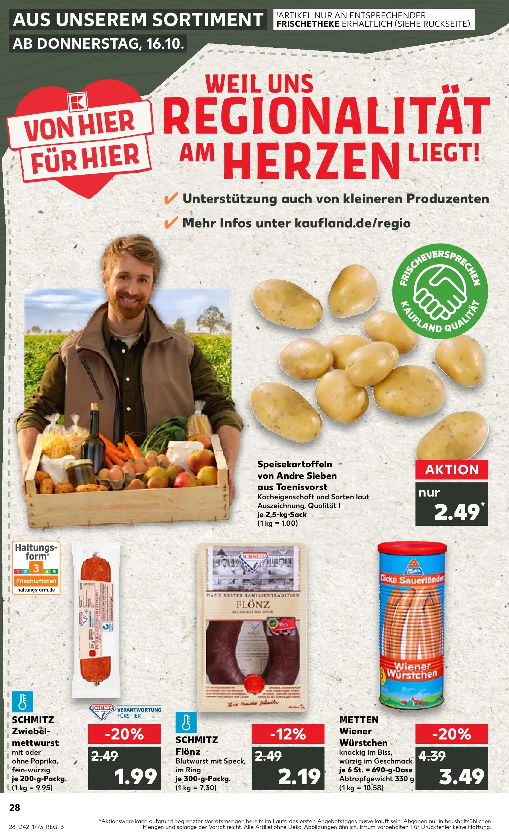 Prospekt Kaufland ab 15.10.2025 » Angebote und Werbung Online | Seite: 28 | Produkte: Wiener wurstchen Prospekt Kaufland ab 15.10.2025 » Angebote Online zum Blättern | Seite: 28 | Produkte: Wiener wurstchen