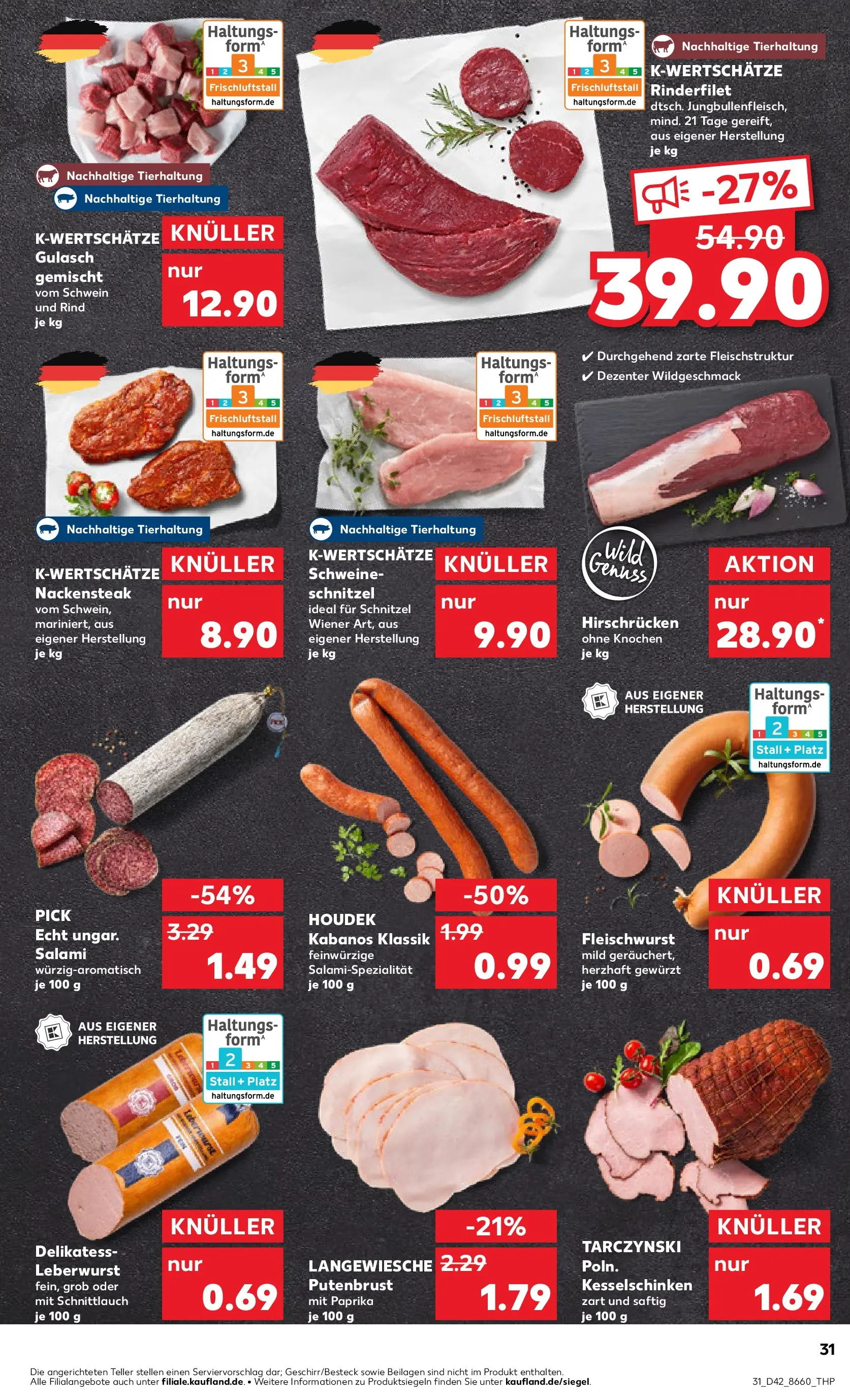 Prospekt Kaufland ab 15.10.2025 » Angebote und Werbung Online | Seite: 31 | Produkte: Rinderfilet, Schnitzel, Paprika, Steak Prospekt Kaufland ab 15.10.2025 » Angebote Online zum Blättern | Seite: 31 | Produkte: Rinderfilet, Schnitzel, Paprika, Steak