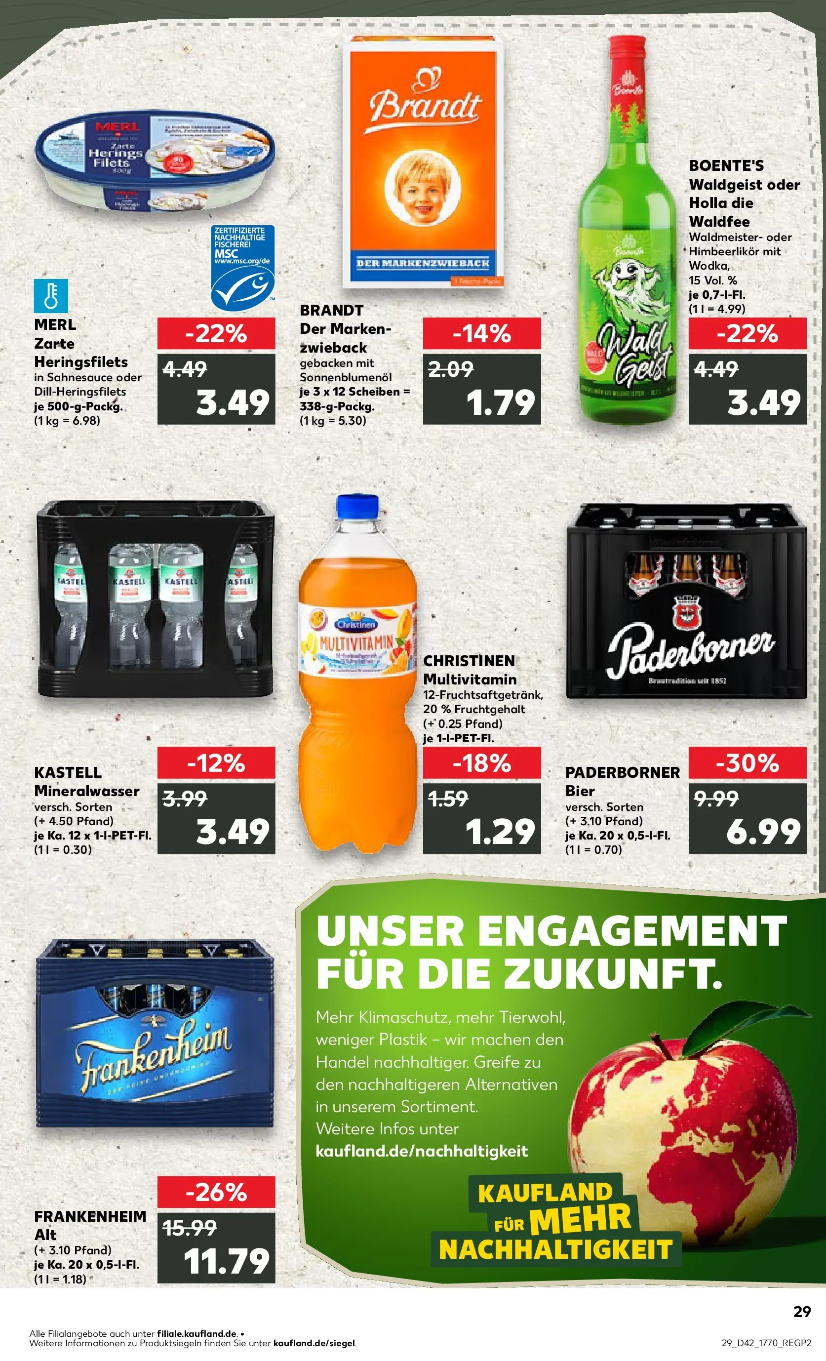 Prospekt Kaufland ab 15.10.2025 » Angebote und Werbung Online | Seite: 29 | Produkte: Bier, Sonnenblumenol, Mineralwasser Prospekt Kaufland ab 15.10.2025 » Angebote Online zum Blättern | Seite: 29 | Produkte: Bier, Sonnenblumenol, Mineralwasser