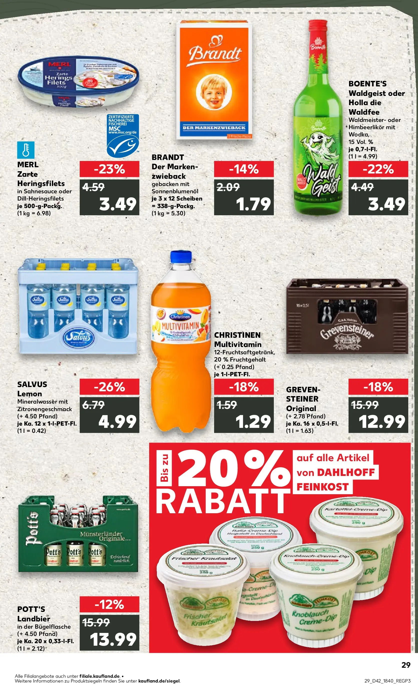 Prospekt Kaufland ab 15.10.2025 » Angebote und Werbung Online | Seite: 29 | Produkte: Sonnenblumenol, Mineralwasser, Knoblauch Prospekt Kaufland ab 15.10.2025 » Angebote Online zum Blättern | Seite: 29 | Produkte: Sonnenblumenol, Mineralwasser, Knoblauch