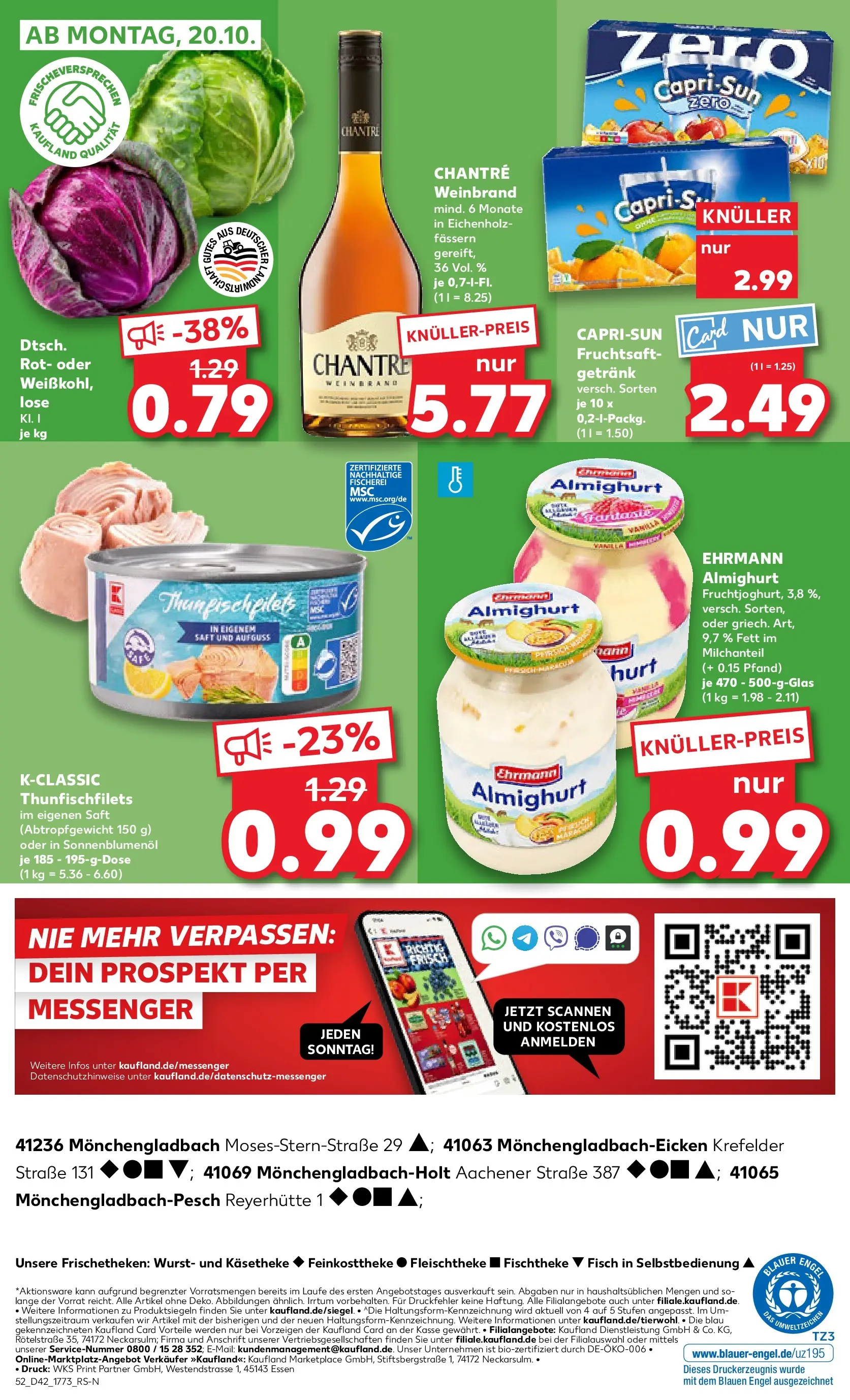 Prospekt Kaufland ab 15.10.2025 » Angebote und Werbung Online | Seite: 52 | Produkte: Sonnenblumenol, Wurst, Saft, Fruchtsaft Prospekt Kaufland ab 15.10.2025 » Angebote Online zum Blättern | Seite: 52 | Produkte: Sonnenblumenol, Wurst, Saft, Fruchtsaft