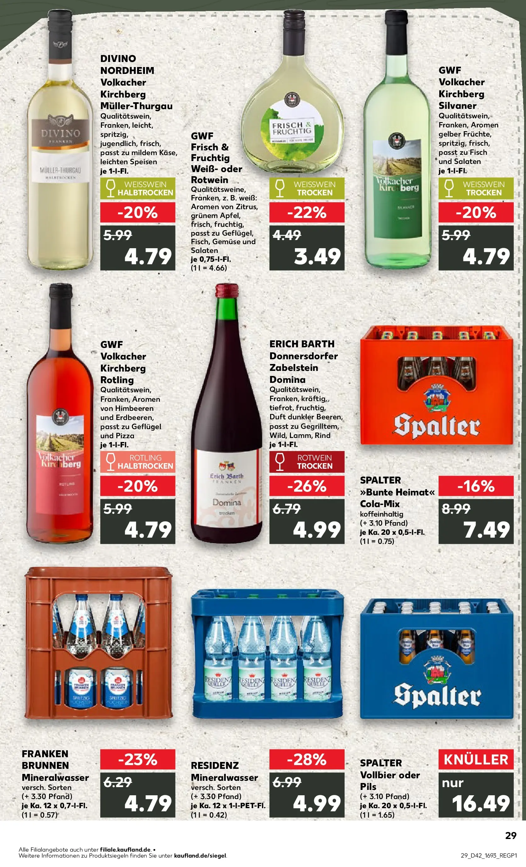 Prospekt Kaufland ab 15.10.2025 » Angebote und Werbung Online | Seite: 29 | Produkte: Rotwein, Pils, Gemüse, Pizza Prospekt Kaufland ab 15.10.2025 » Angebote Online zum Blättern | Seite: 29 | Produkte: Rotwein, Pils, Gemüse, Pizza