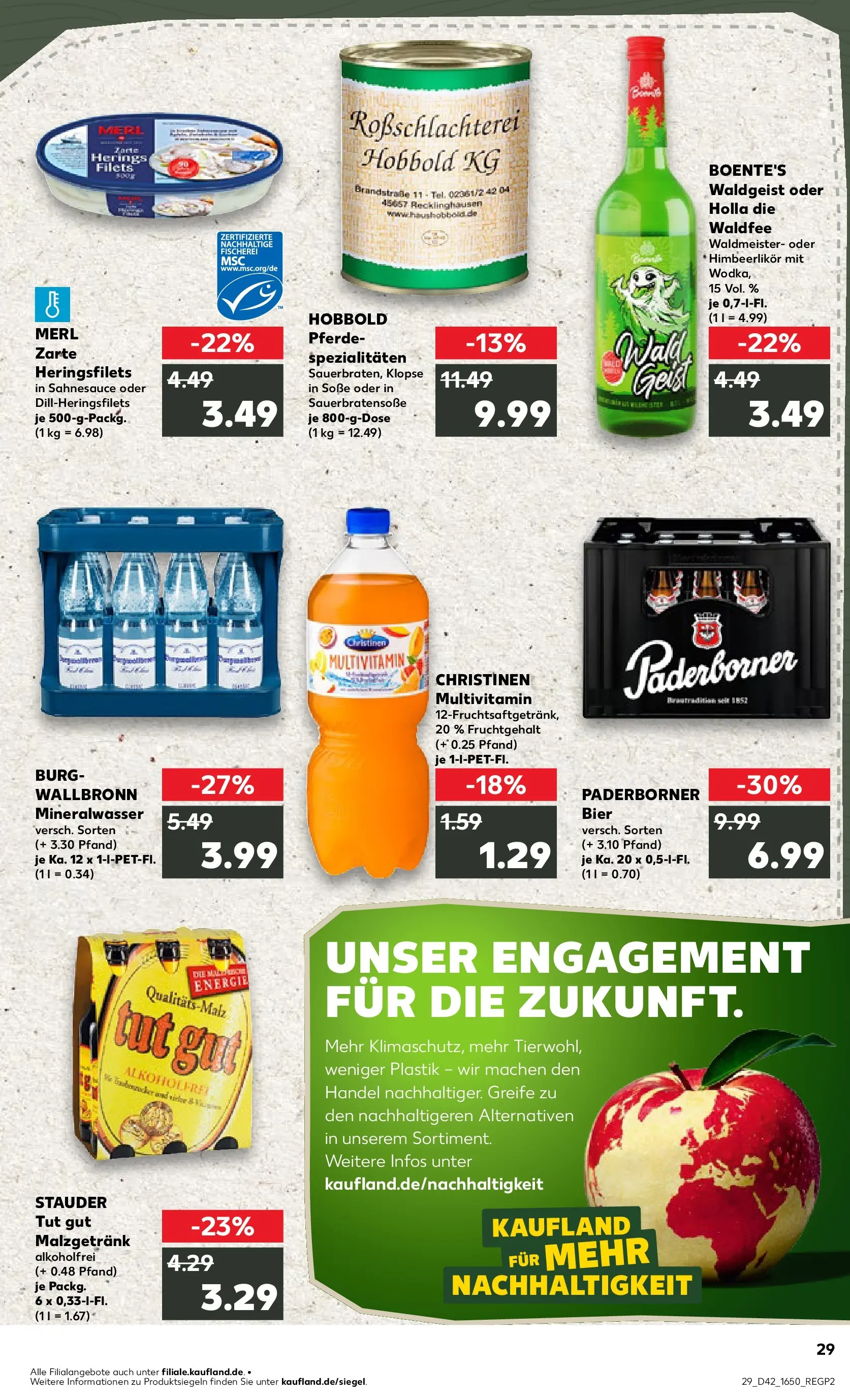 Prospekt Kaufland ab 15.10.2025 » Angebote und Werbung Online | Seite: 29 | Produkte: Bier, Mineralwasser, Soße Prospekt Kaufland ab 15.10.2025 » Angebote Online zum Blättern | Seite: 29 | Produkte: Bier, Mineralwasser, Soße
