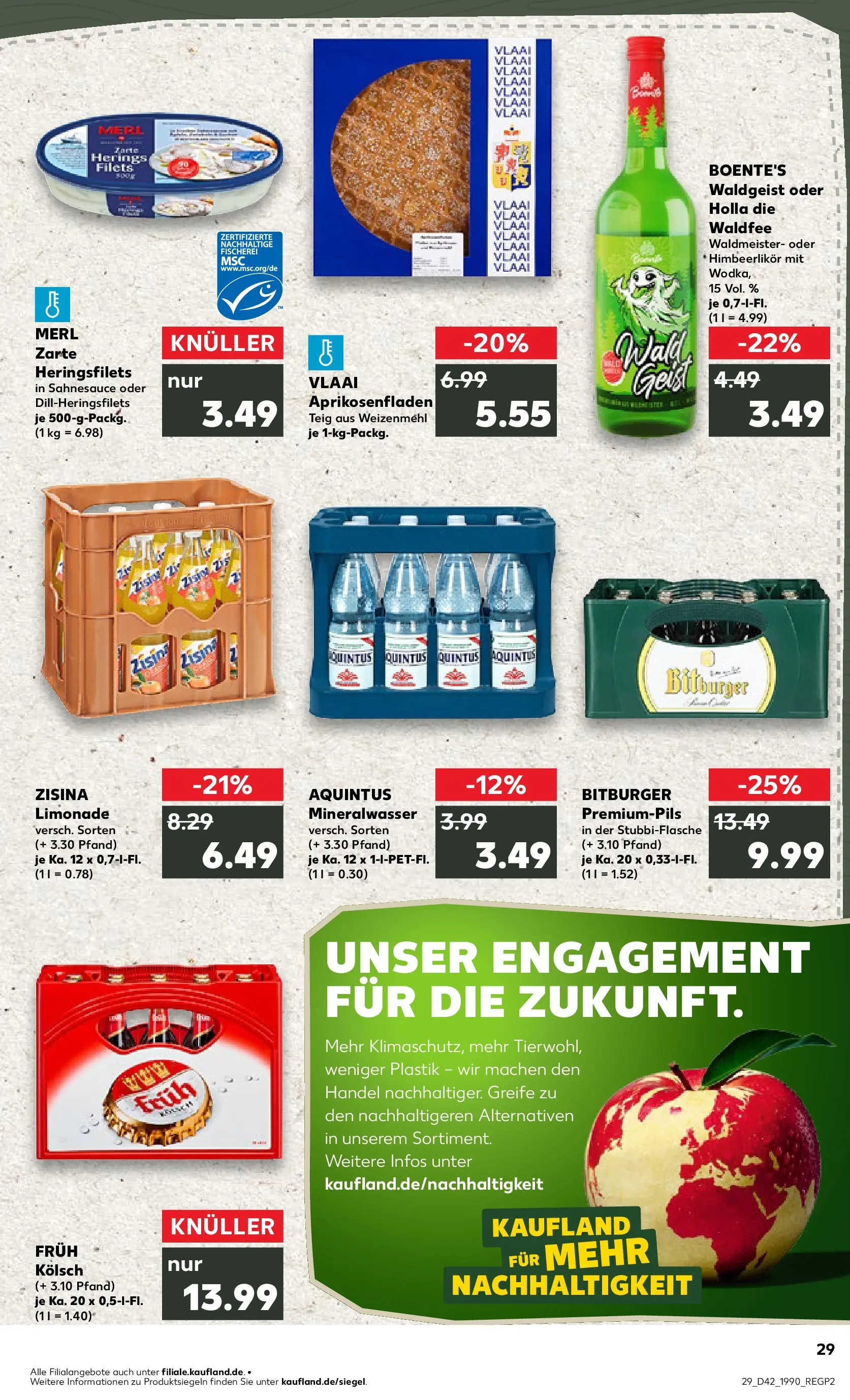 Prospekt Kaufland ab 15.10.2025 » Angebote und Werbung Online | Seite: 29 | Produkte: Bitburger, Limonade, Weizenmehl, Mineralwasser Prospekt Kaufland ab 15.10.2025 » Angebote Online zum Blättern | Seite: 29 | Produkte: Bitburger, Limonade, Weizenmehl, Mineralwasser