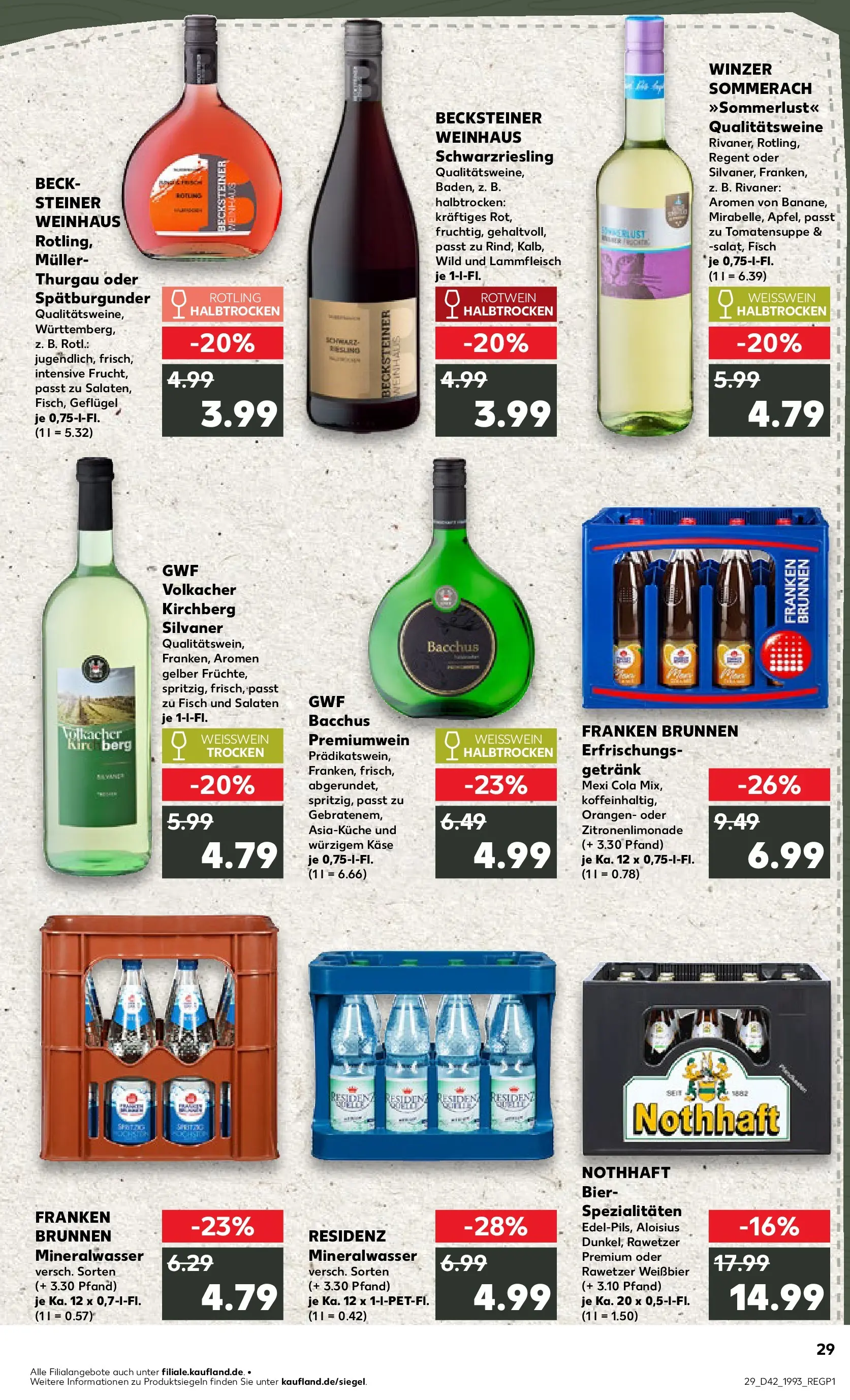 Prospekt Kaufland ab 15.10.2025 » Angebote und Werbung Online | Seite: 29 | Produkte: Käse, Weißbier, Rotwein, Fisch Prospekt Kaufland ab 15.10.2025 » Angebote Online zum Blättern | Seite: 29 | Produkte: Käse, Weißbier, Rotwein, Fisch