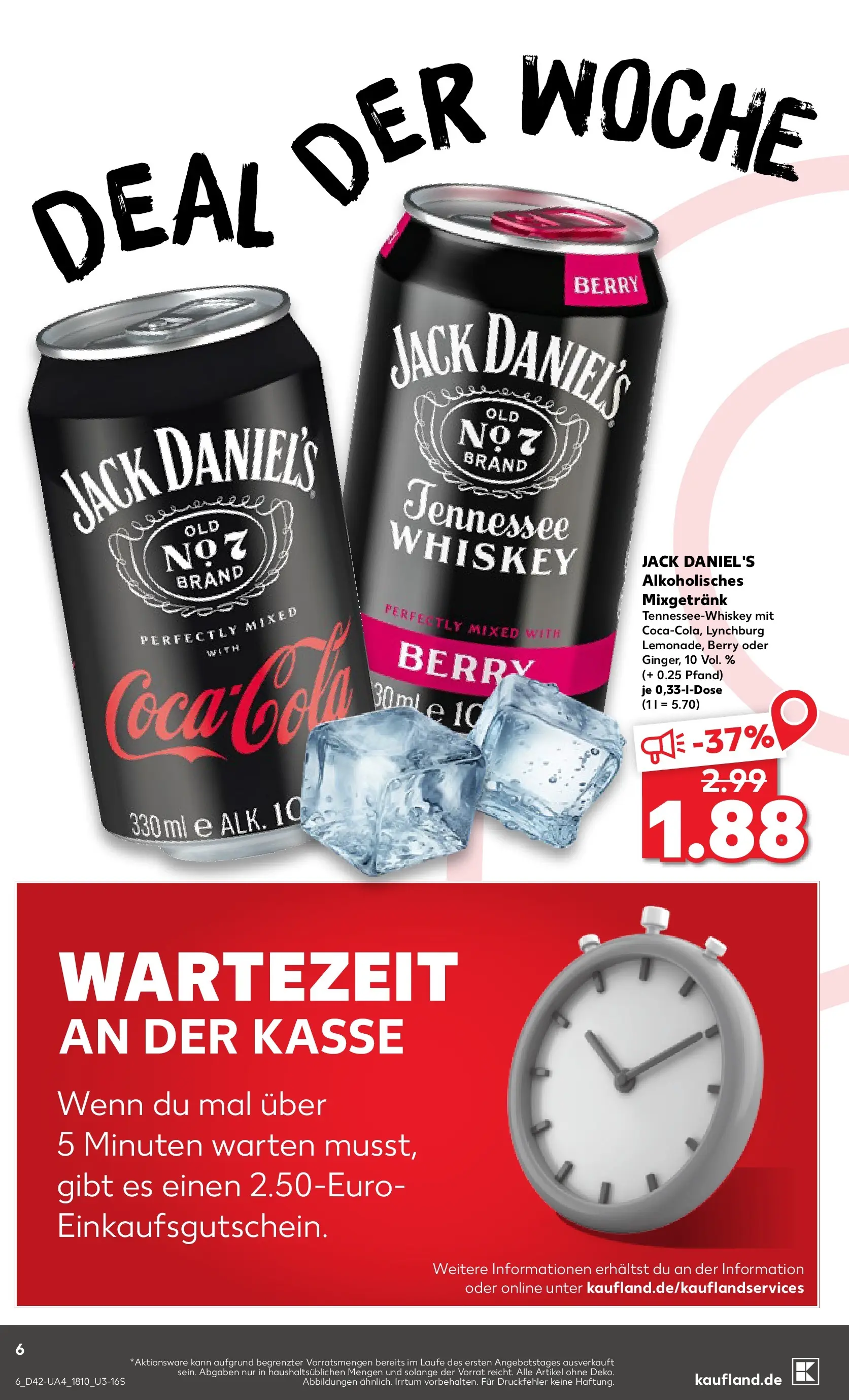 Prospekt Kaufland ab 15.10.2025 » Angebote und Werbung Online | Seite: 6 | Produkte: Jack Daniel's, Whiskey Prospekt Kaufland ab 15.10.2025 » Angebote Online zum Blättern | Seite: 6 | Produkte: Jack Daniel's, Whiskey