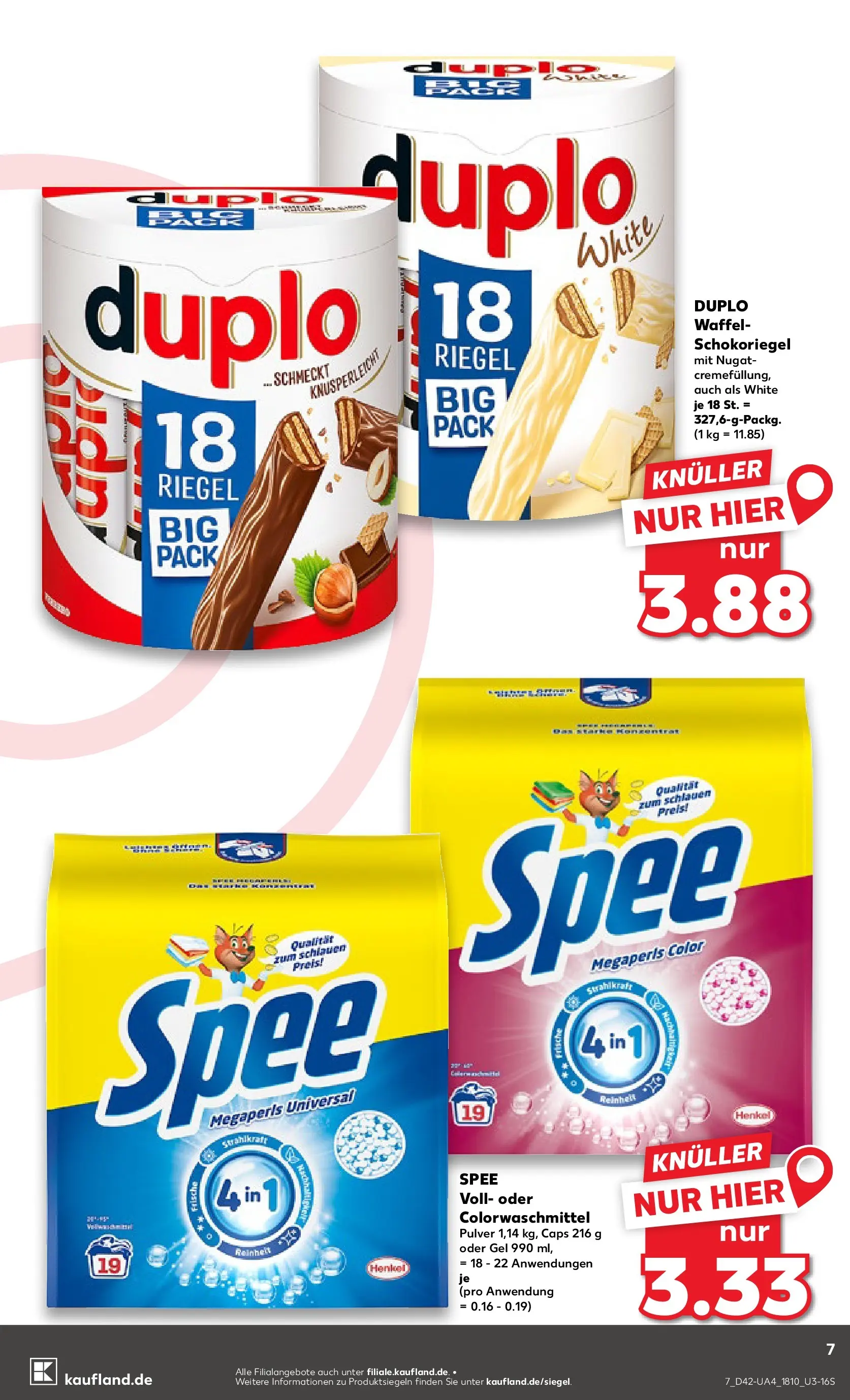 Prospekt Kaufland ab 15.10.2025 » Angebote und Werbung Online | Seite: 7 | Produkte: Spee Prospekt Kaufland ab 15.10.2025 » Angebote Online zum Blättern | Seite: 7 | Produkte: Spee
