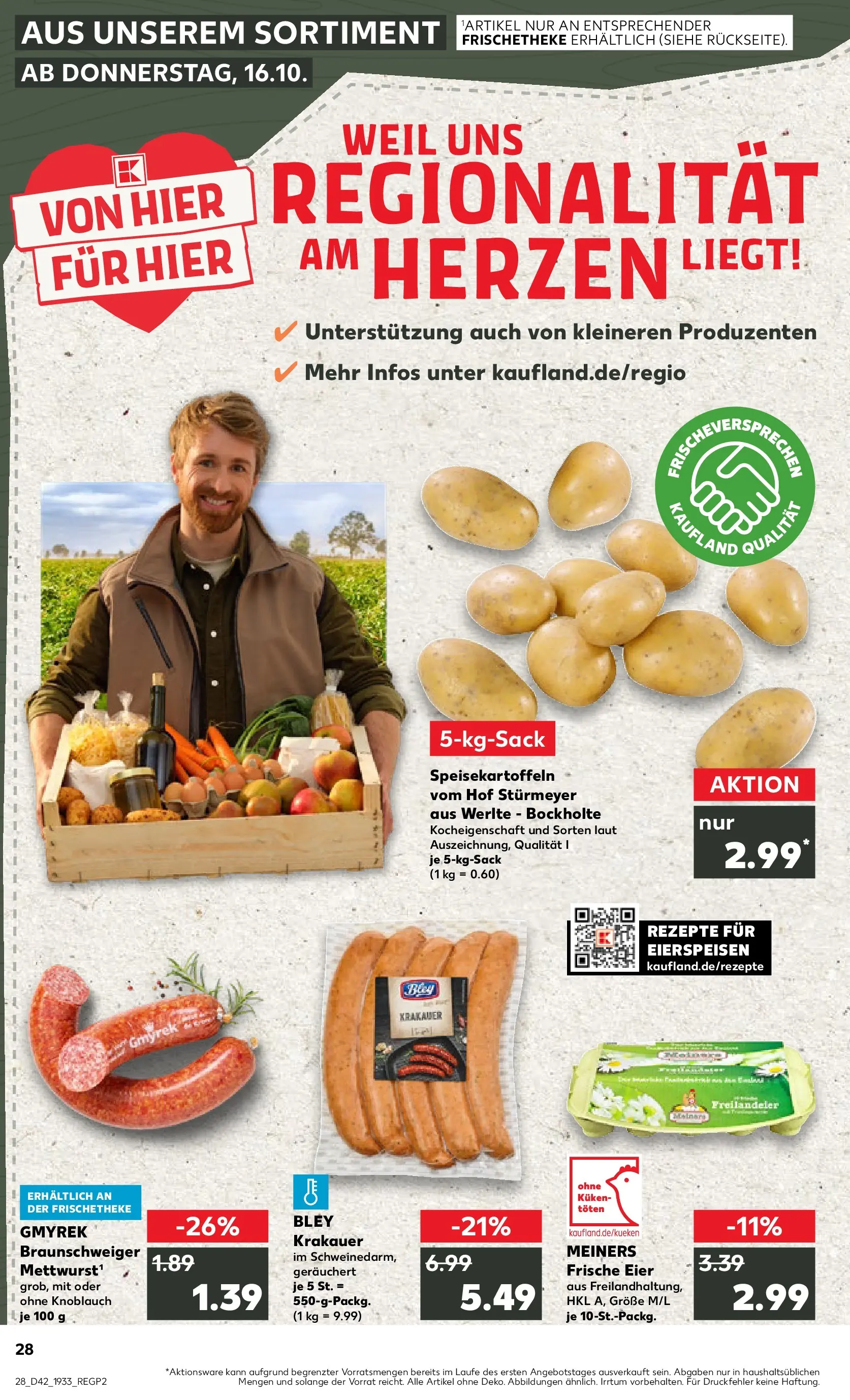 Prospekt Kaufland ab 15.10.2025 » Angebote und Werbung Online | Seite: 28 | Produkte: Eier, Knoblauch Prospekt Kaufland ab 15.10.2025 » Angebote Online zum Blättern | Seite: 28 | Produkte: Eier, Knoblauch