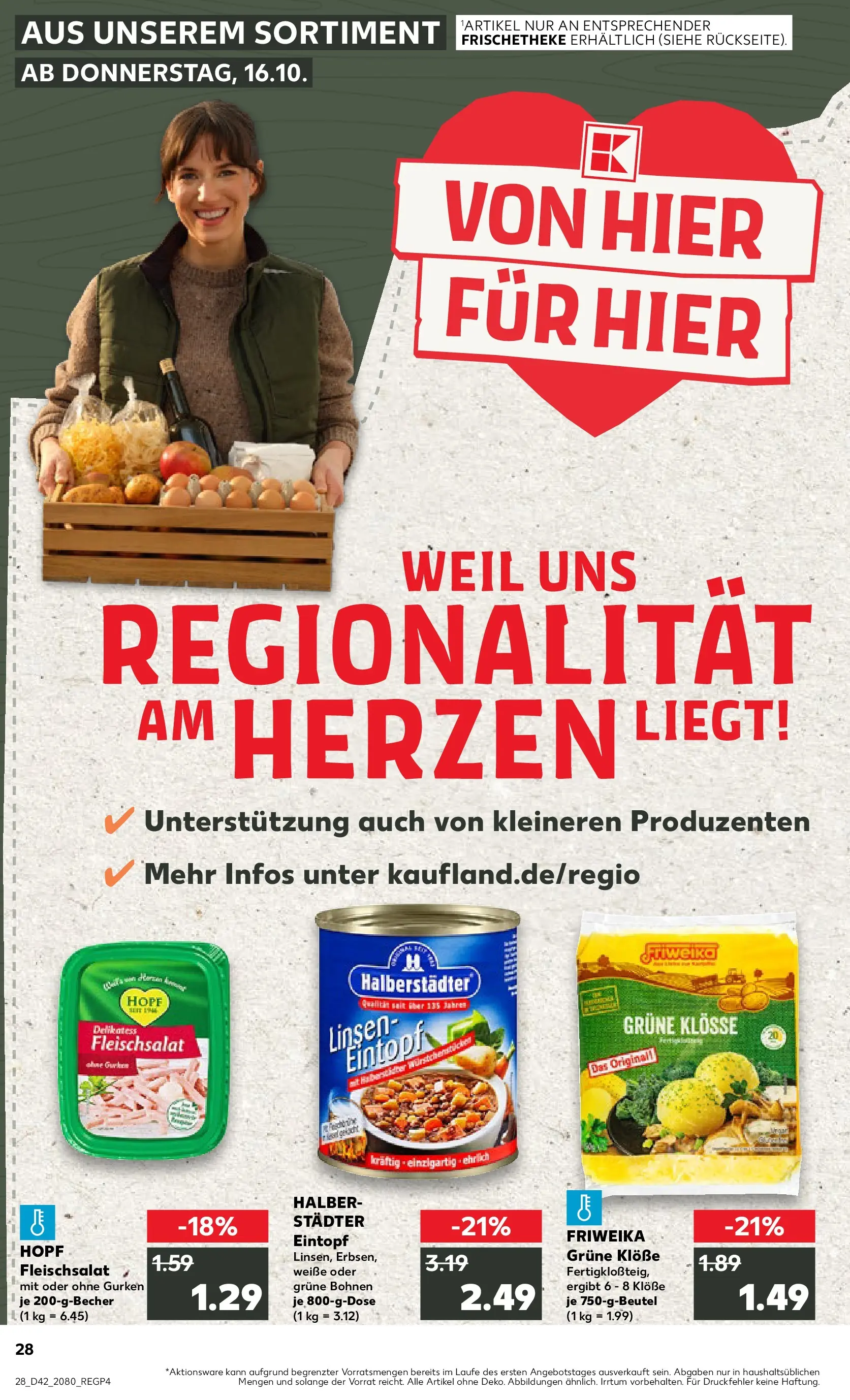 Prospekt Kaufland ab 15.10.2025 » Angebote und Werbung Online | Seite: 28 | Produkte: Gurken Prospekt Kaufland ab 15.10.2025 » Angebote Online zum Blättern | Seite: 28 | Produkte: Gurken