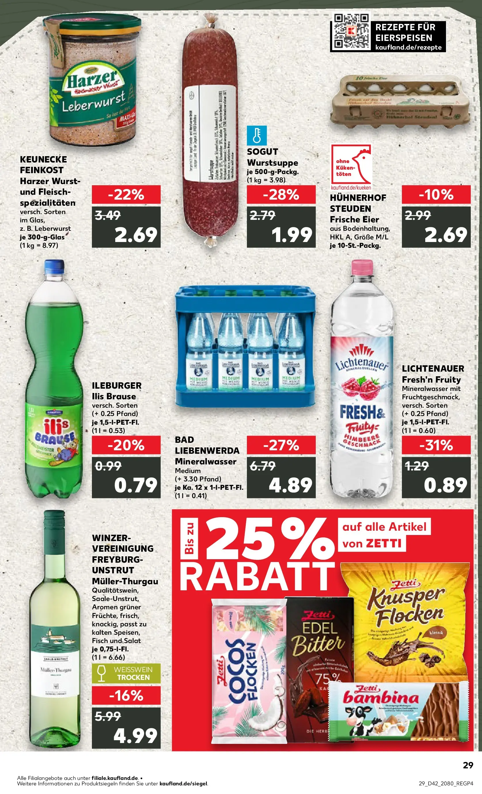 Prospekt Kaufland ab 15.10.2025 » Angebote und Werbung Online | Seite: 29 | Produkte: Weißwein trocken, Mineralwasser, Himbeere, Flocken Prospekt Kaufland ab 15.10.2025 » Angebote Online zum Blättern | Seite: 29 | Produkte: Weißwein trocken, Mineralwasser, Himbeere, Flocken
