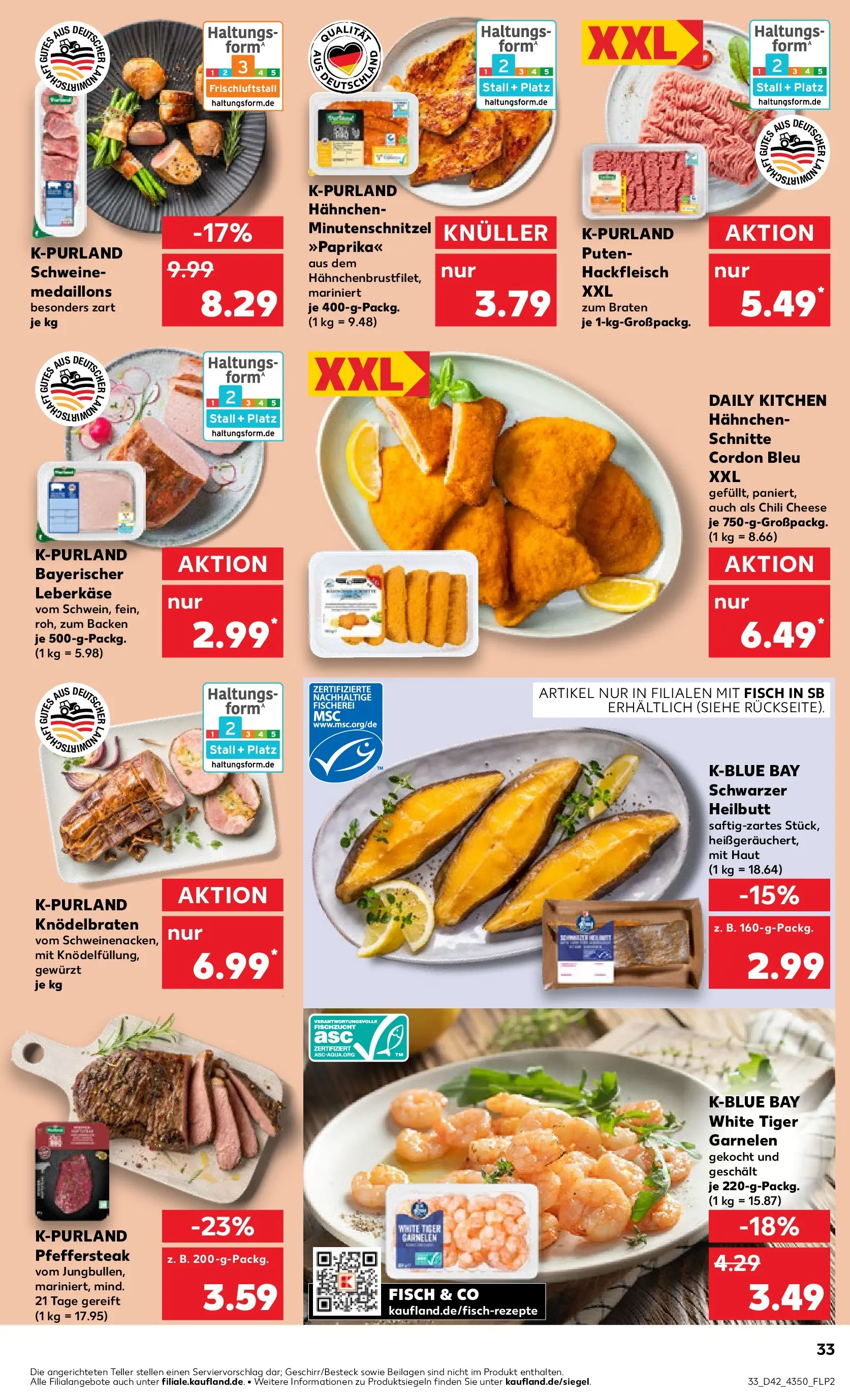 Prospekt Kaufland ab 15.10.2025 » Angebote und Werbung Online | Seite: 33 | Produkte: Garnelen, Chili, Tiger garnelen, Leberkase Prospekt Kaufland ab 15.10.2025 » Angebote Online zum Blättern | Seite: 33 | Produkte: Garnelen, Chili, Tiger garnelen, Leberkase