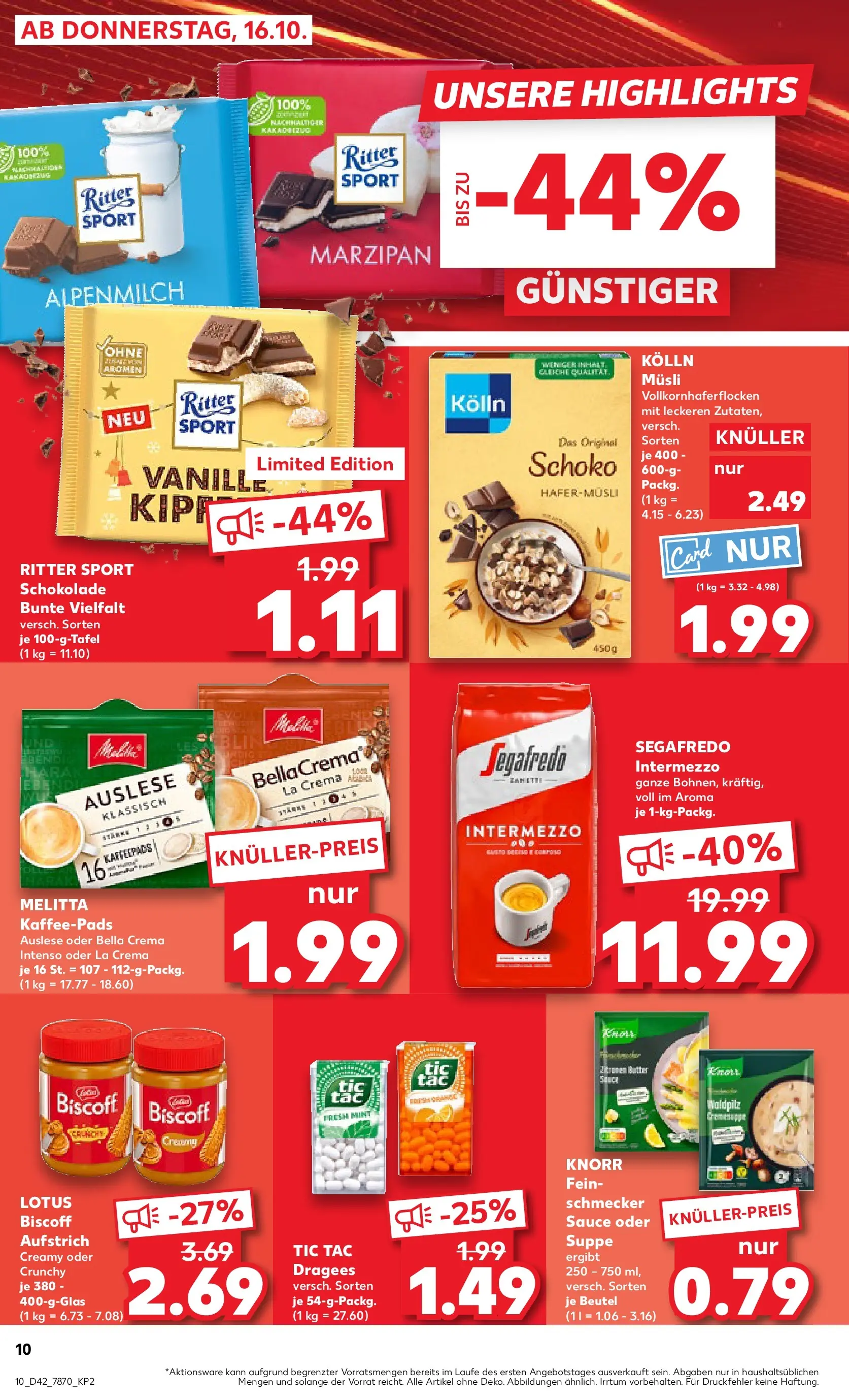 Prospekt Kaufland ab 15.10.2025 » Angebote und Werbung Online | Seite: 10 | Produkte: Kaffeepads, Kolln, Butter, Schokolade Prospekt Kaufland ab 15.10.2025 » Angebote Online zum Blättern | Seite: 10 | Produkte: Kaffeepads, Kolln, Butter, Schokolade