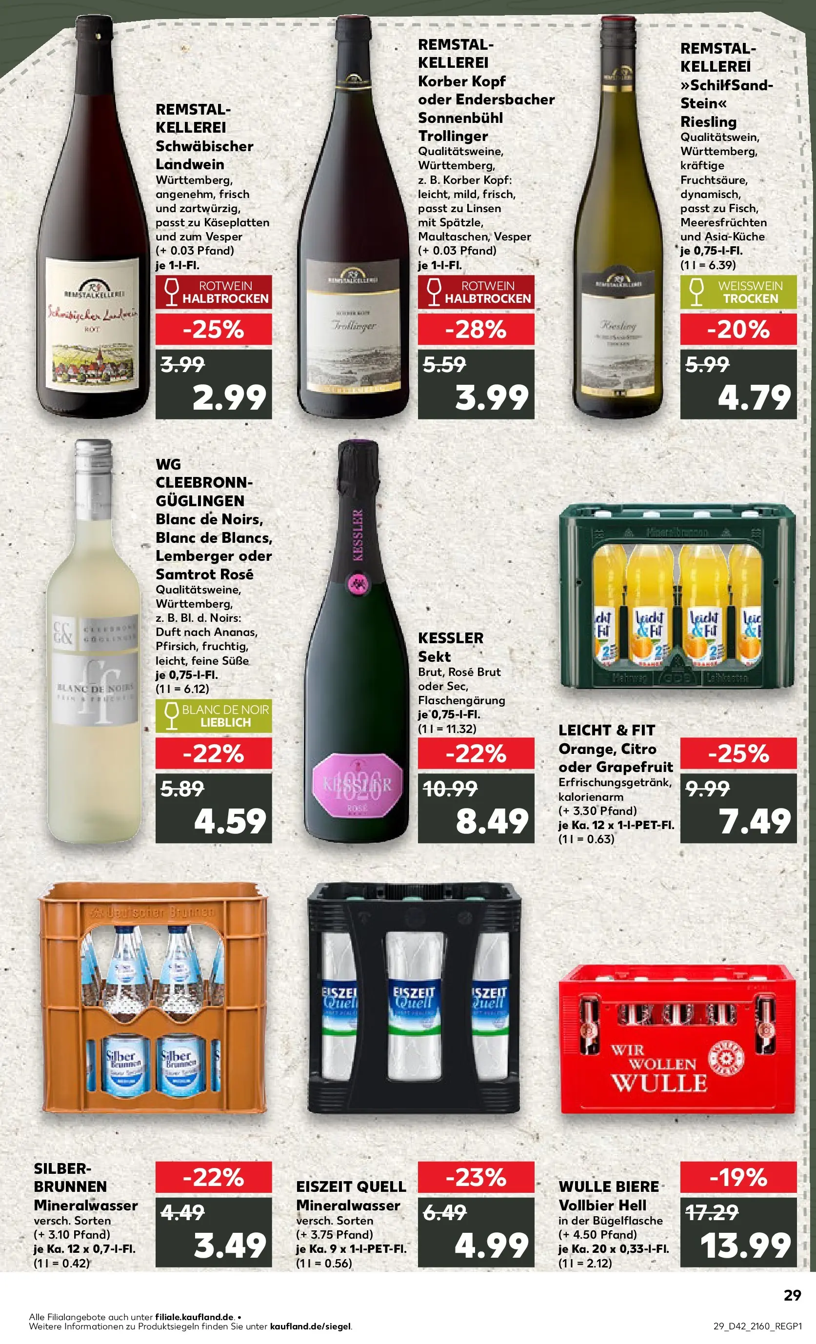 Prospekt Kaufland ab 15.10.2025 » Angebote und Werbung Online | Seite: 29 | Produkte: Weißwein, Sekt, Mineralwasser, Grapefruit Prospekt Kaufland ab 15.10.2025 » Angebote Online zum Blättern | Seite: 29 | Produkte: Weißwein, Sekt, Mineralwasser, Grapefruit