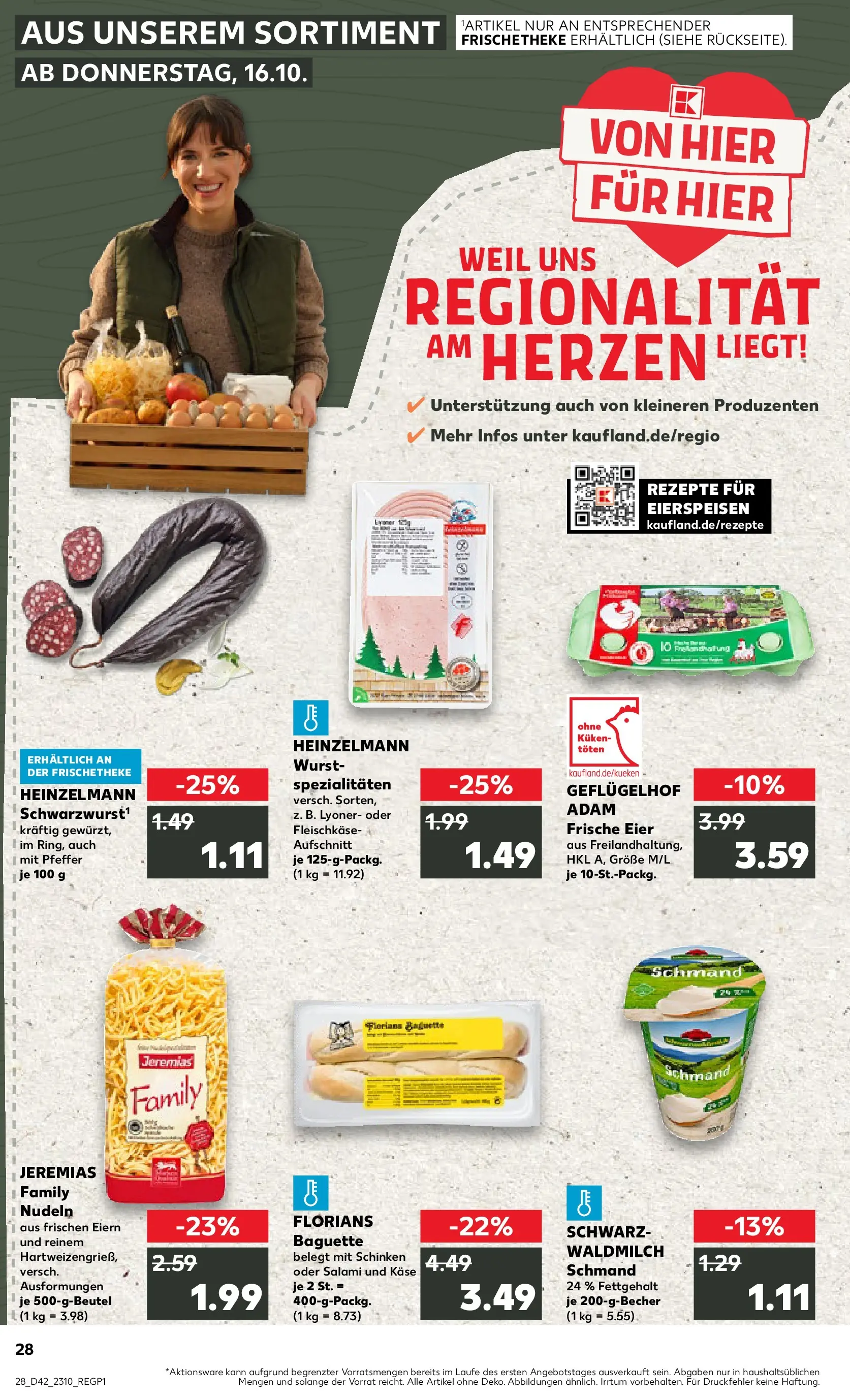 Prospekt Kaufland ab 15.10.2025 » Angebote und Werbung Online | Seite: 28 | Produkte: Eier, Pfeffer, Wurst, Salami Prospekt Kaufland ab 15.10.2025 » Angebote Online zum Blättern | Seite: 28 | Produkte: Eier, Pfeffer, Wurst, Salami