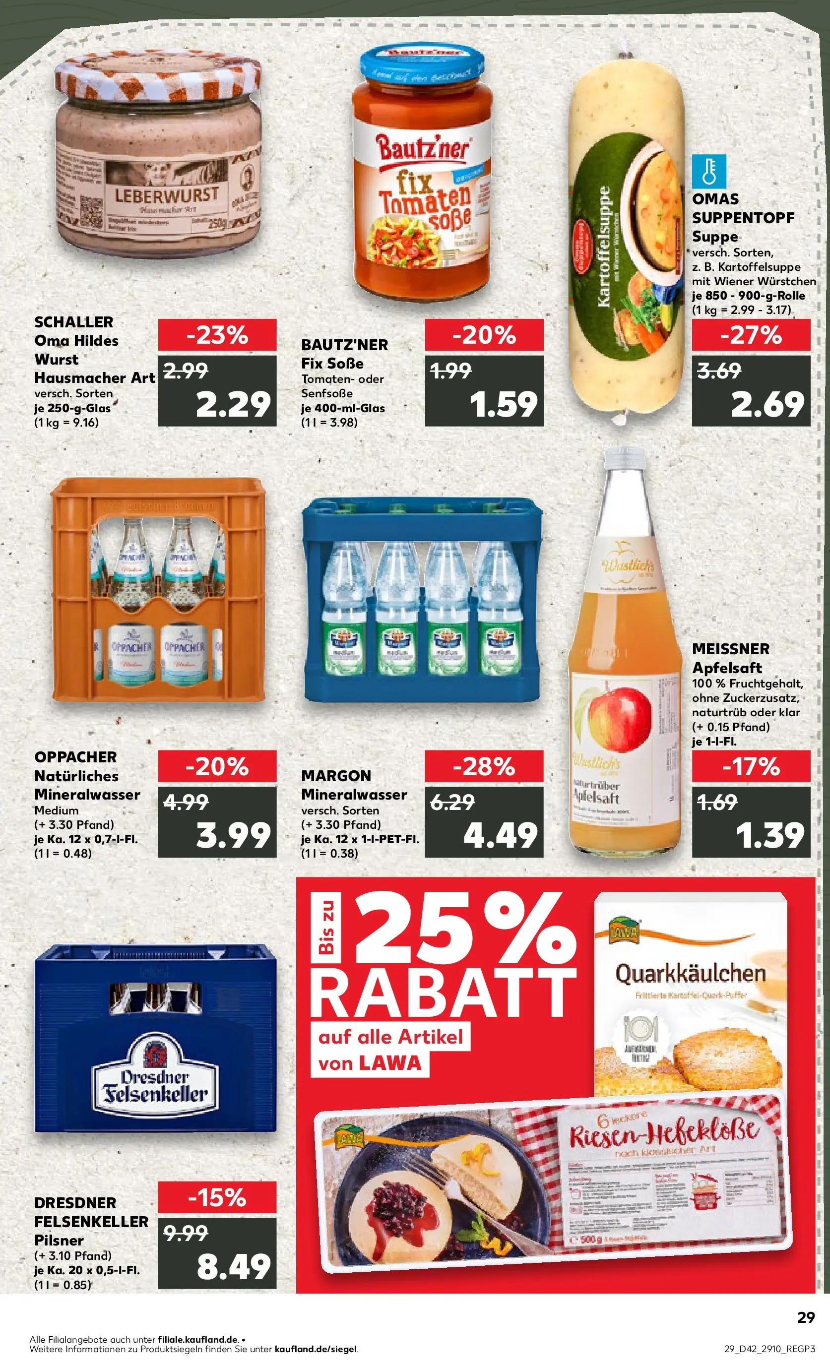 Prospekt Kaufland ab 15.10.2025 » Angebote und Werbung Online | Seite: 29 | Produkte: Wiener wurstchen, Apfelsaft, Apple, Wurst Prospekt Kaufland ab 15.10.2025 » Angebote Online zum Blättern | Seite: 29 | Produkte: Wiener wurstchen, Apfelsaft, Apple, Wurst