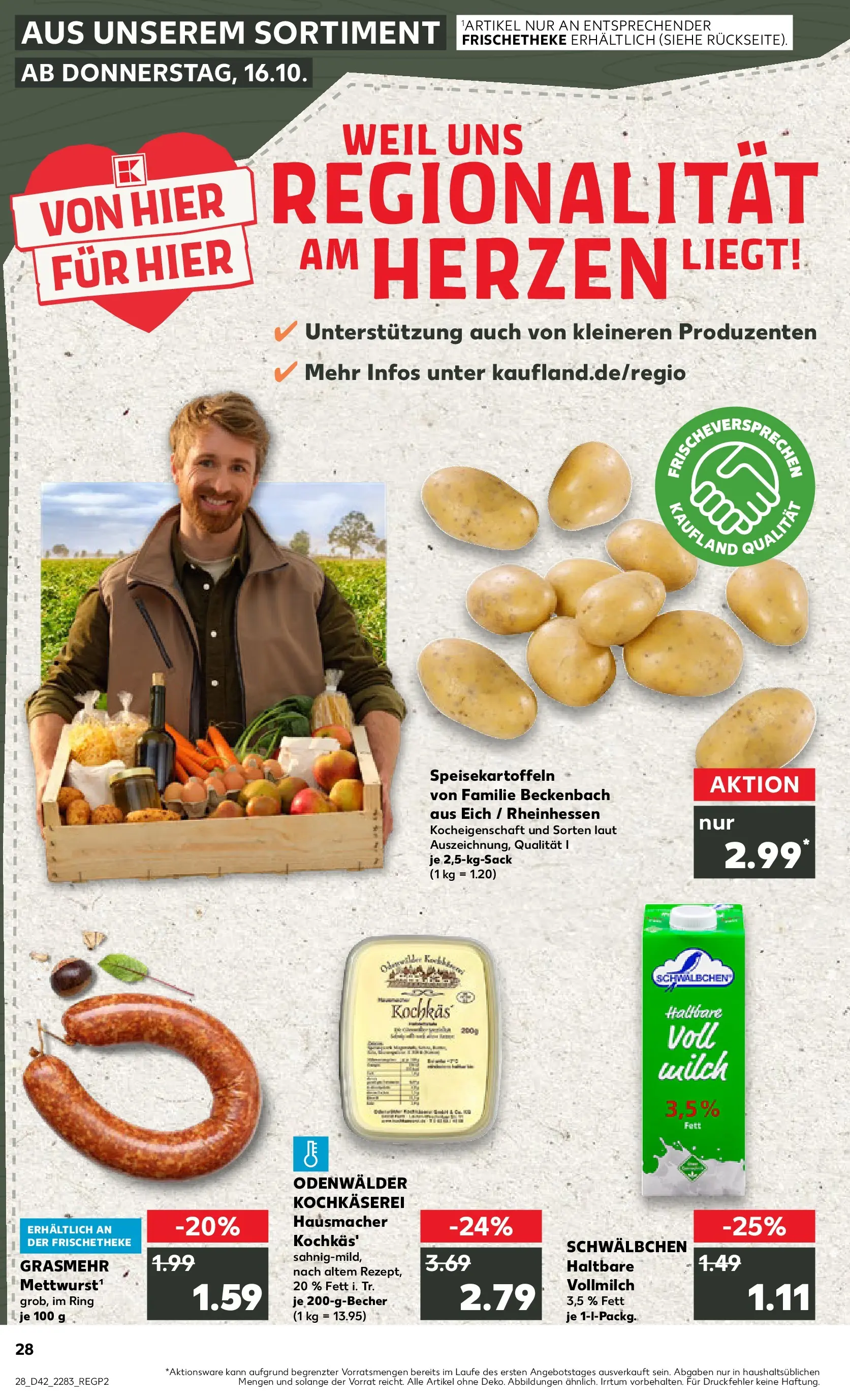 Prospekt Kaufland ab 15.10.2025 » Angebote und Werbung Online | Seite: 28 | Produkte: Milch Prospekt Kaufland ab 15.10.2025 » Angebote Online zum Blättern | Seite: 28 | Produkte: Milch