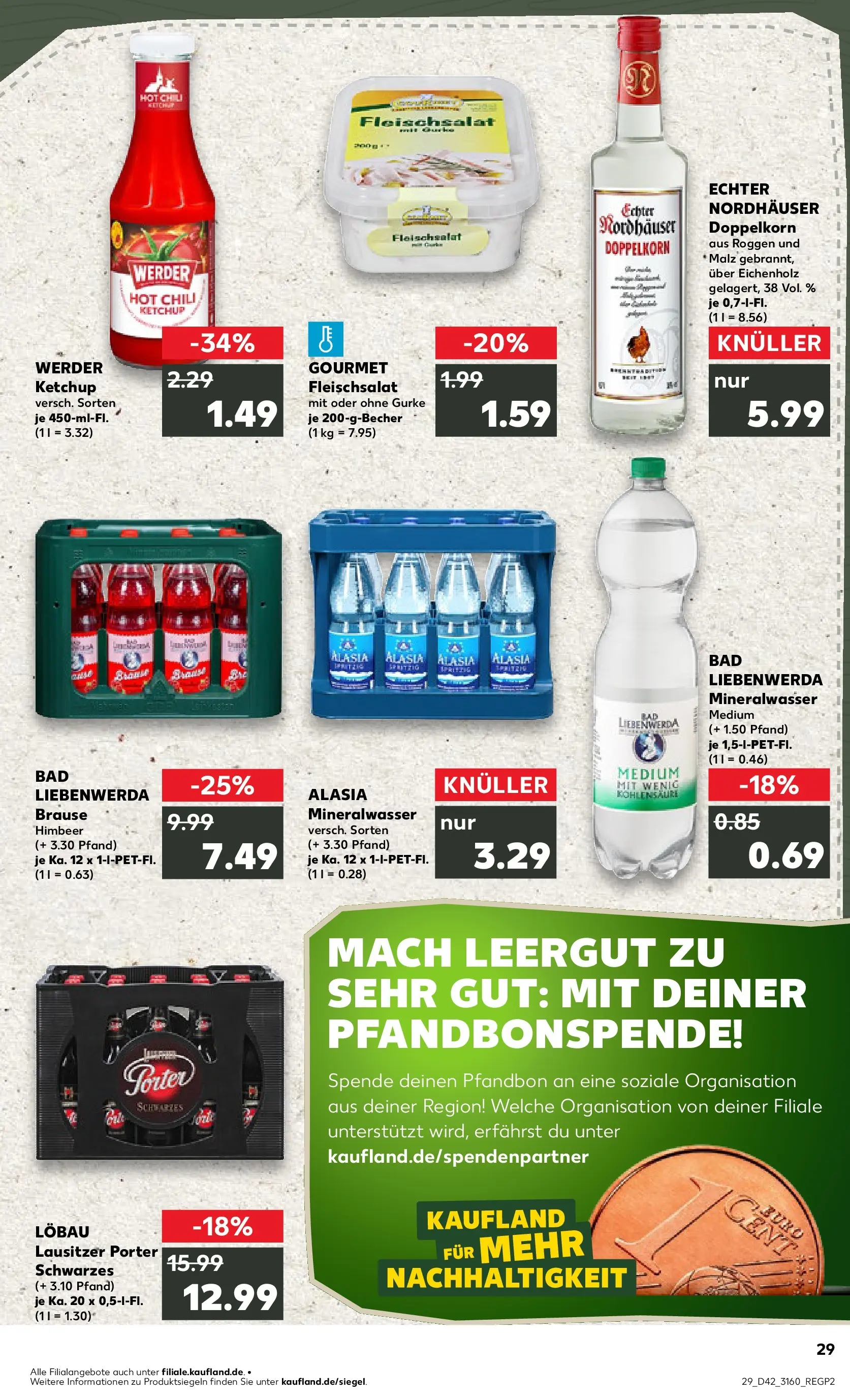 Prospekt Kaufland ab 15.10.2025 » Angebote und Werbung Online | Seite: 29 | Produkte: Bad, Mineralwasser, Chili, Ketchup Prospekt Kaufland ab 15.10.2025 » Angebote Online zum Blättern | Seite: 29 | Produkte: Bad, Mineralwasser, Chili, Ketchup