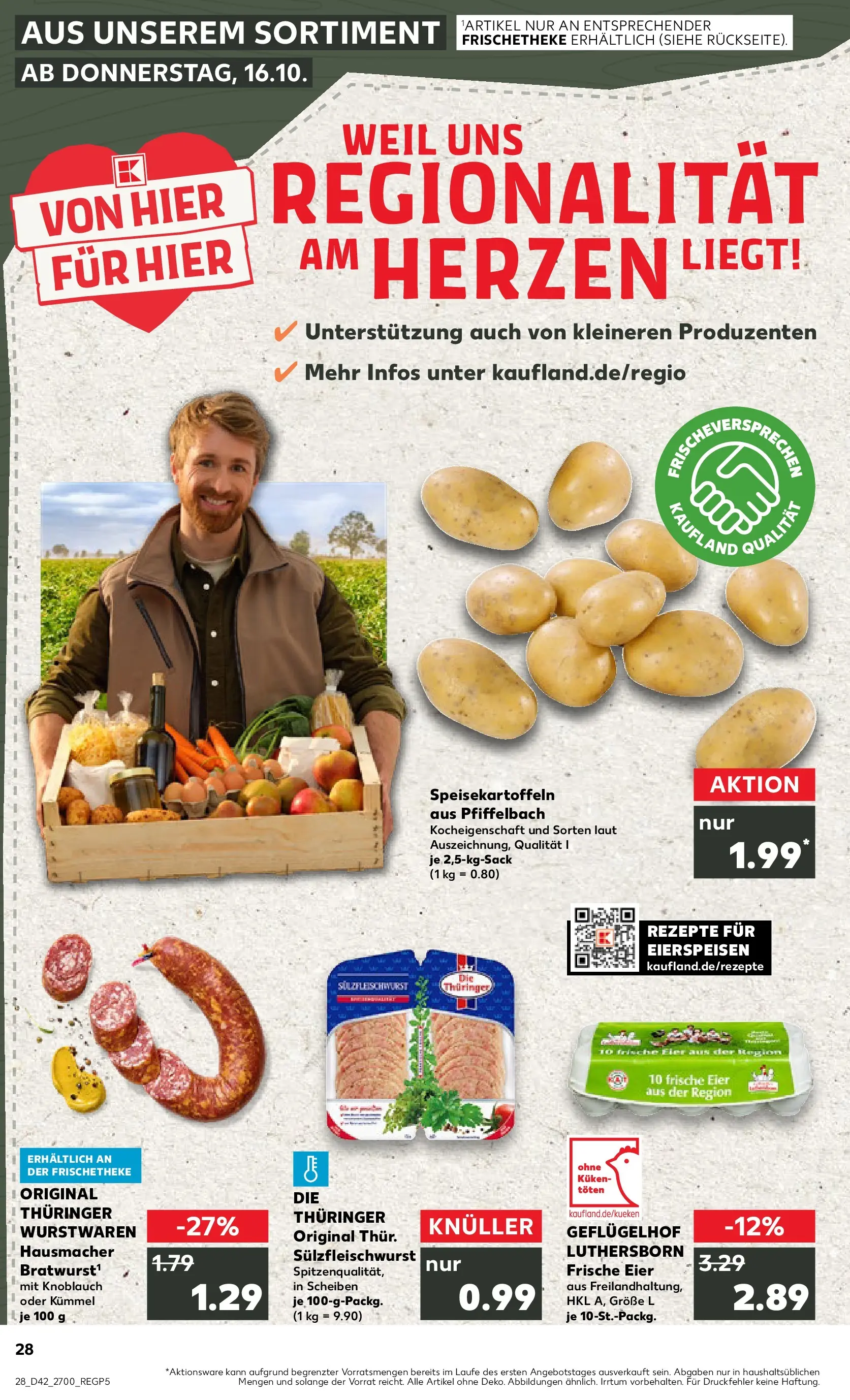 Prospekt Kaufland ab 15.10.2025 » Angebote und Werbung Online | Seite: 28 | Produkte: Eier, Knoblauch Prospekt Kaufland ab 15.10.2025 » Angebote Online zum Blättern | Seite: 28 | Produkte: Eier, Knoblauch