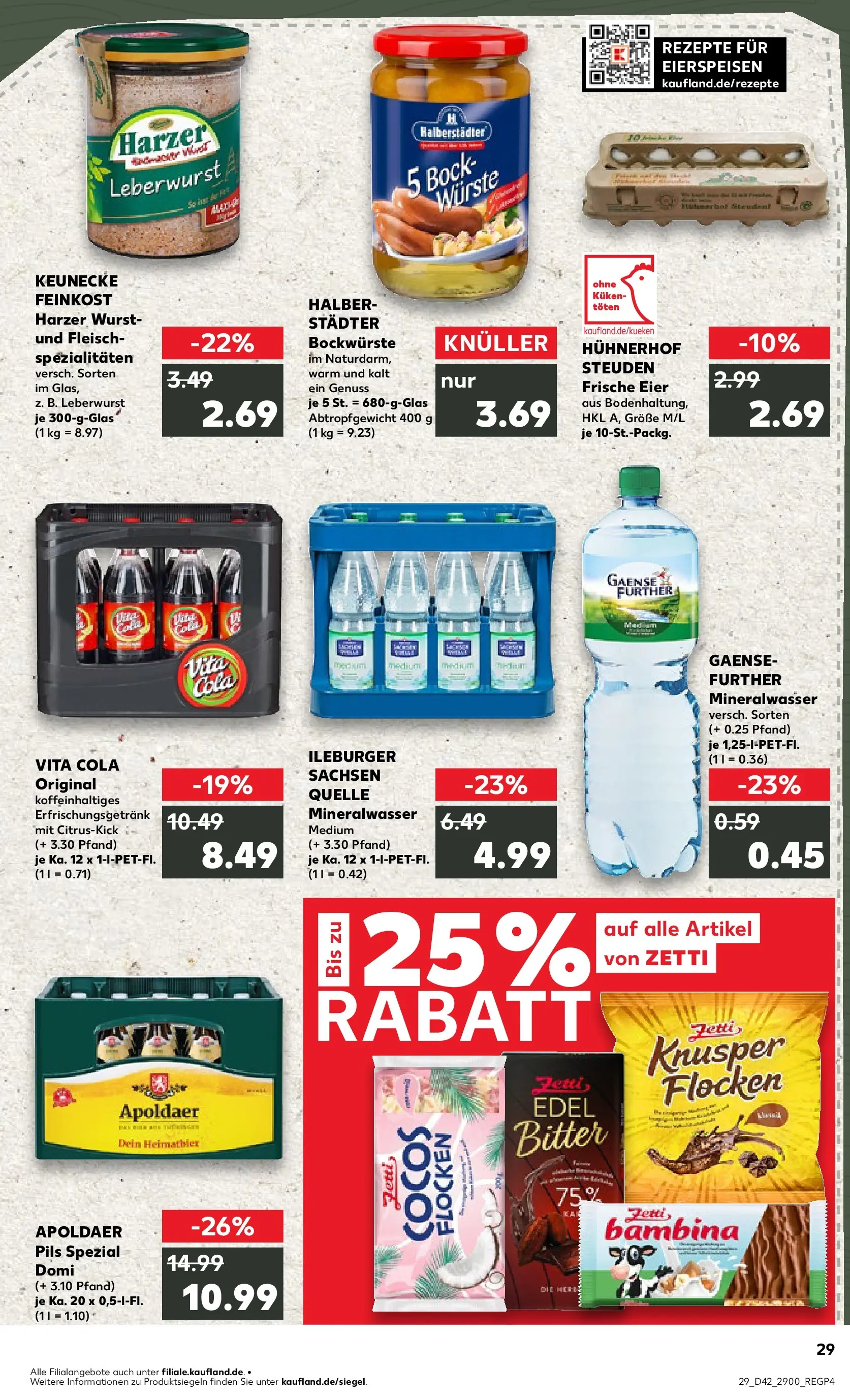 Prospekt Kaufland ab 15.10.2025 » Angebote und Werbung Online | Seite: 29 | Produkte: Cola, Pils, Fleisch, Flocken Prospekt Kaufland ab 15.10.2025 » Angebote Online zum Blättern | Seite: 29 | Produkte: Cola, Pils, Fleisch, Flocken