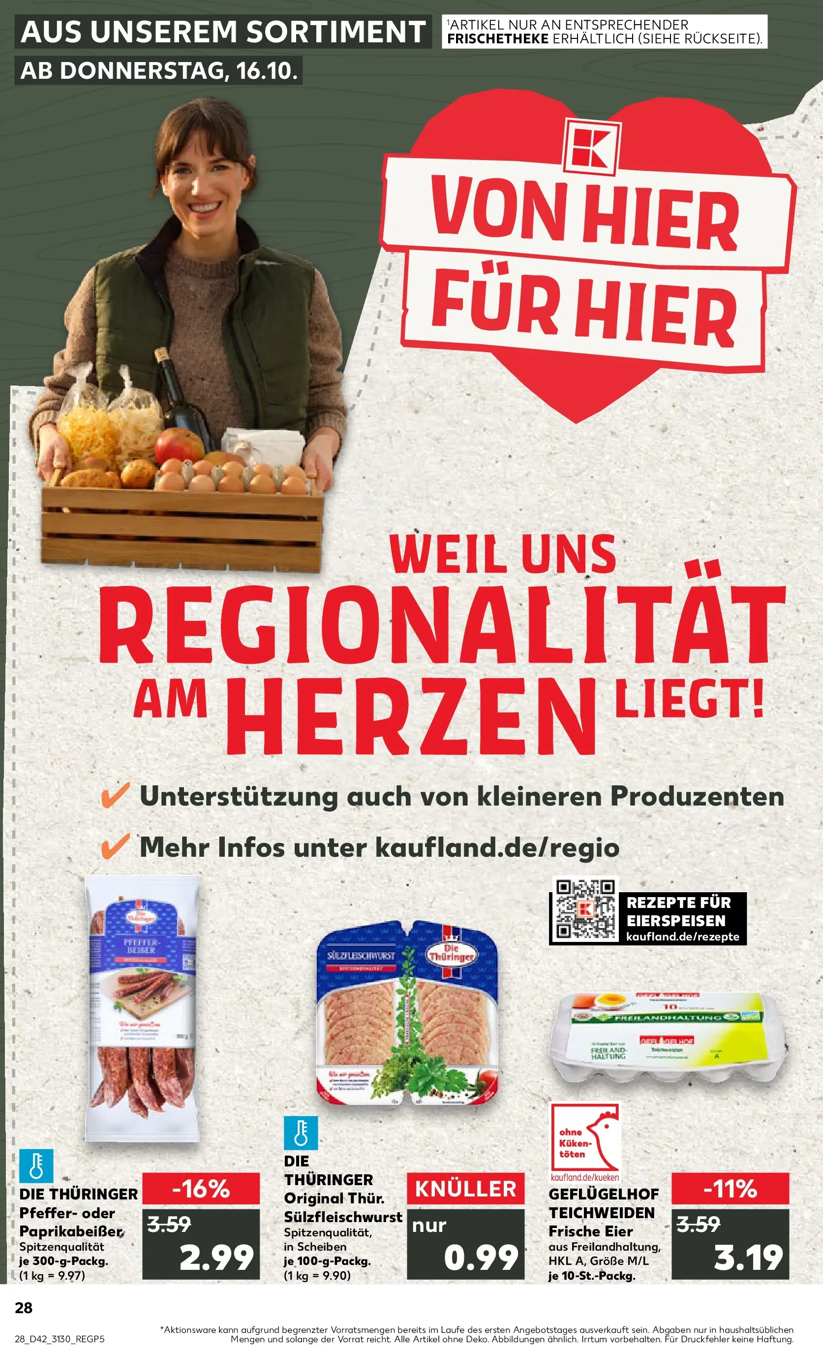 Prospekt Kaufland ab 15.10.2025 » Angebote und Werbung Online | Seite: 28 | Produkte: Eier, Pfeffer Prospekt Kaufland ab 15.10.2025 » Angebote Online zum Blättern | Seite: 28 | Produkte: Eier, Pfeffer