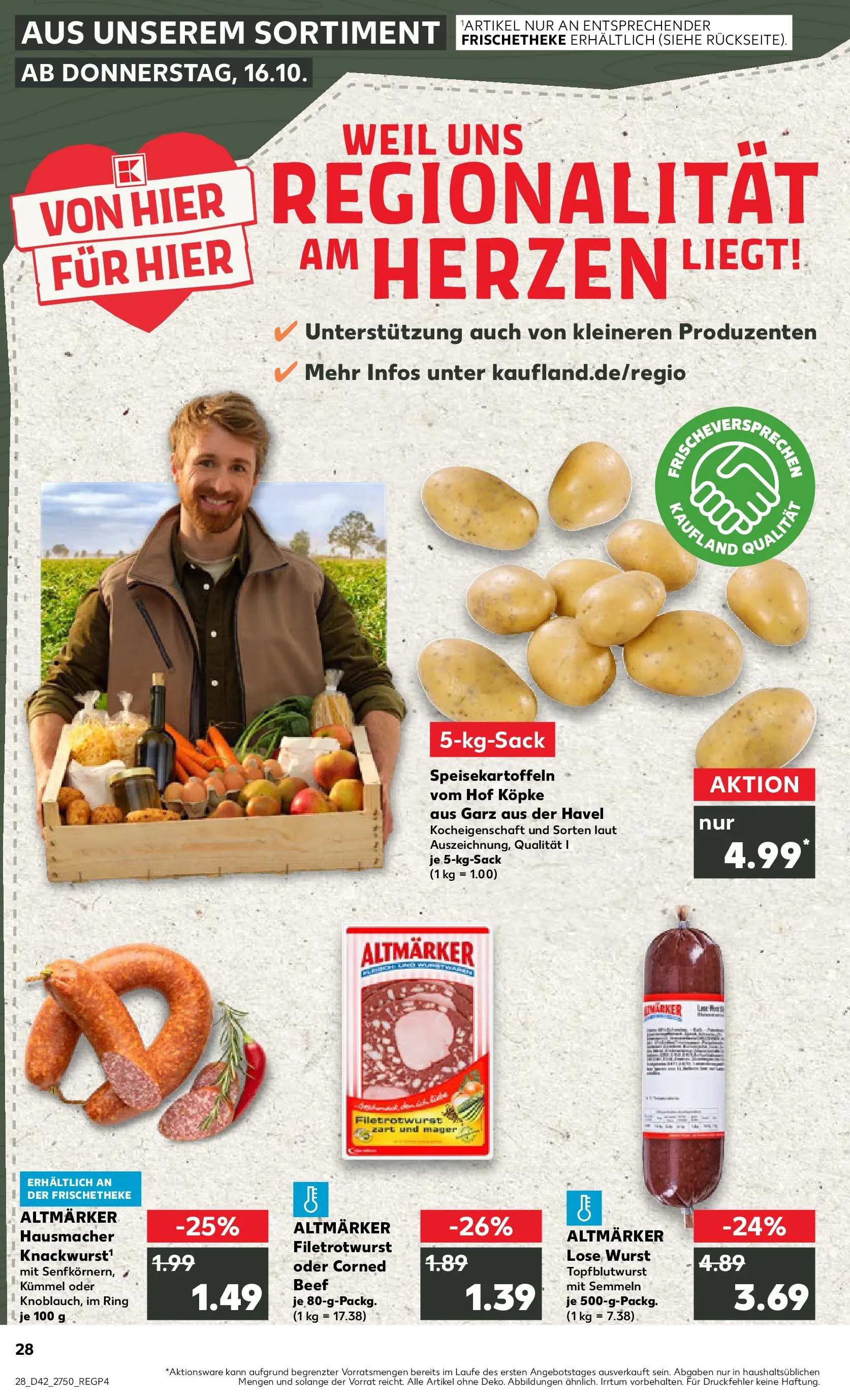 Prospekt Kaufland ab 15.10.2025 » Angebote und Werbung Online | Seite: 28 | Produkte: Wurst Prospekt Kaufland ab 15.10.2025 » Angebote Online zum Blättern | Seite: 28 | Produkte: Wurst