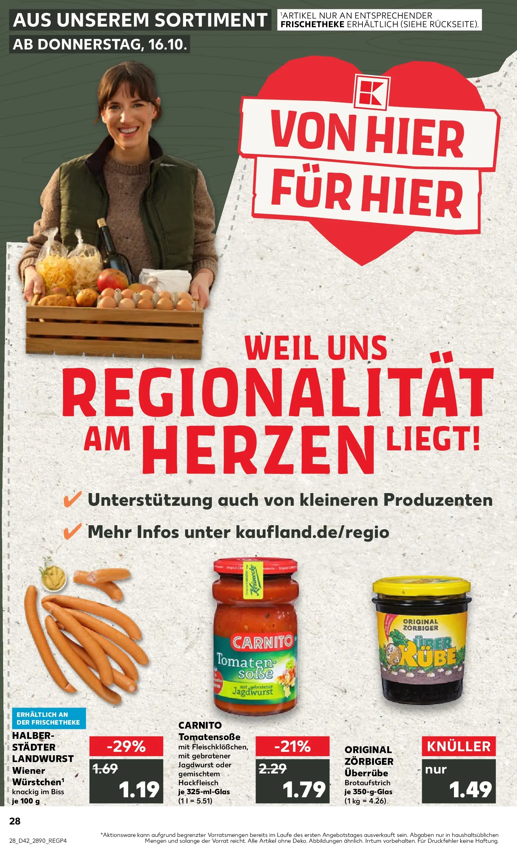 Prospekt Kaufland ab 15.10.2025 » Angebote und Werbung Online | Seite: 28 | Produkte: Tomaten, Hackfleisch Prospekt Kaufland ab 15.10.2025 » Angebote Online zum Blättern | Seite: 28 | Produkte: Tomaten, Hackfleisch