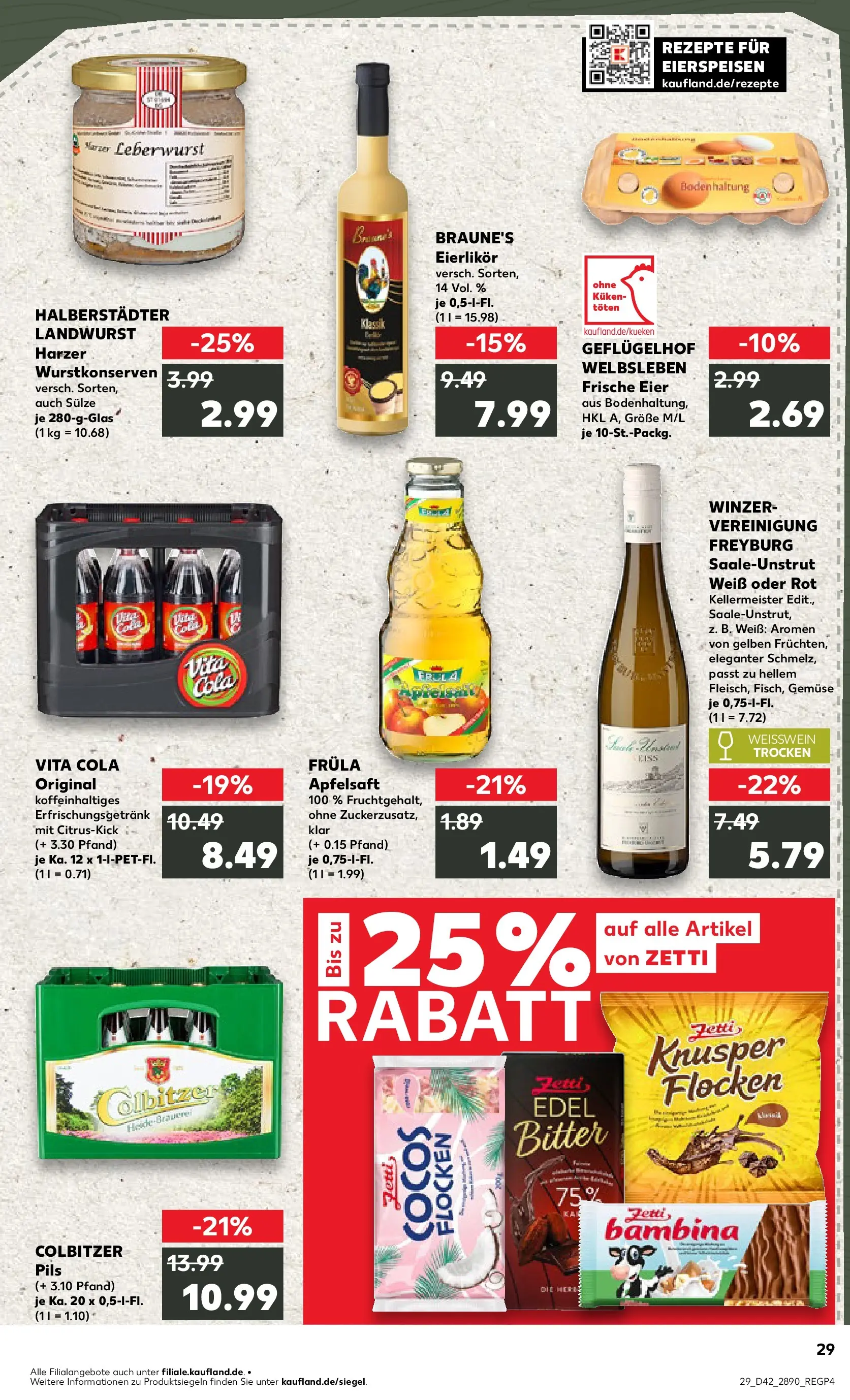 Prospekt Kaufland ab 15.10.2025 » Angebote und Werbung Online | Seite: 29 | Produkte: Weißwein, Pils, Apfelsaft, Flocken Prospekt Kaufland ab 15.10.2025 » Angebote Online zum Blättern | Seite: 29 | Produkte: Weißwein, Pils, Apfelsaft, Flocken