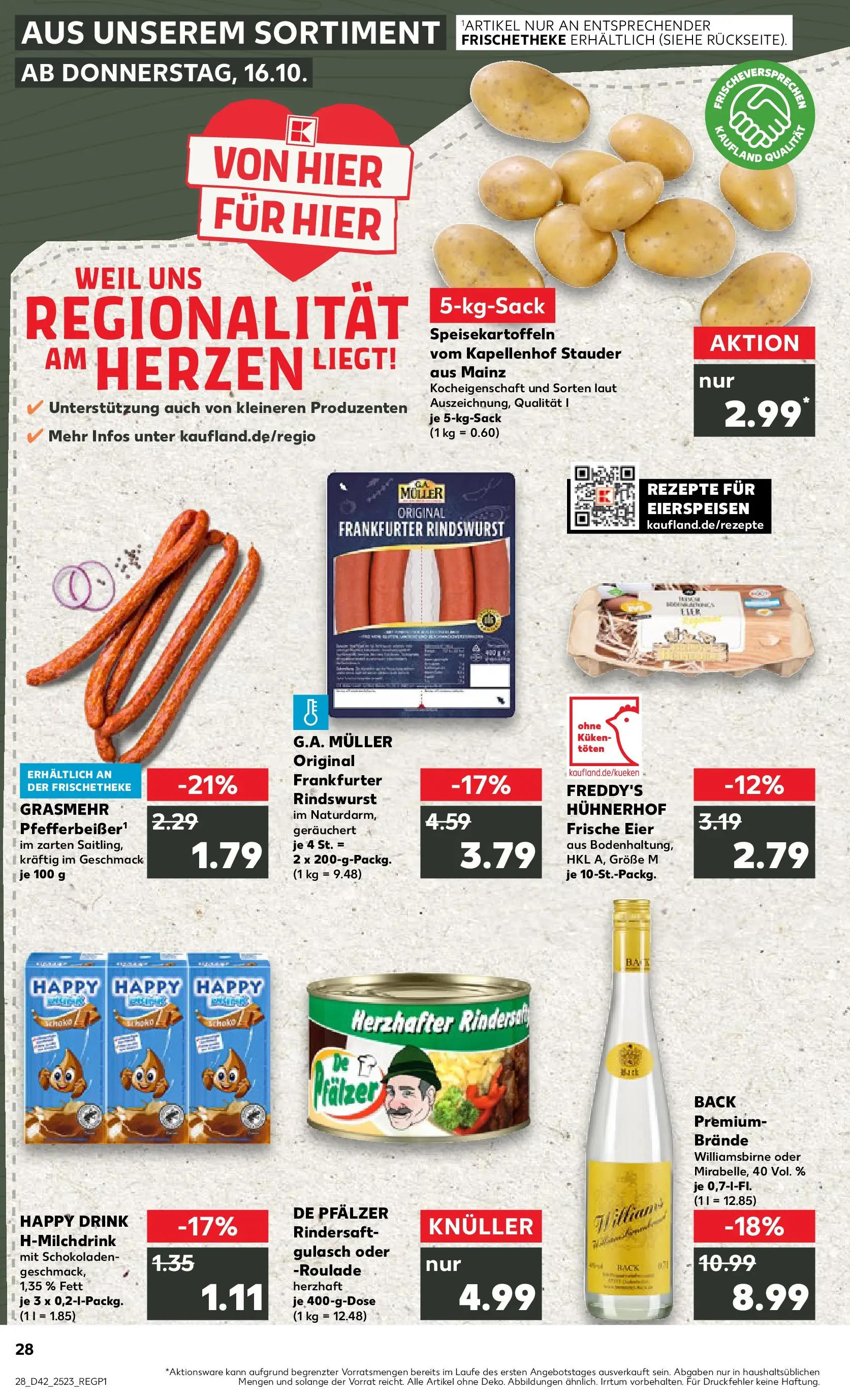 Prospekt Kaufland ab 15.10.2025 » Angebote Online zum Blättern | Seite: 28 | Produkte: Eier, Gulasch