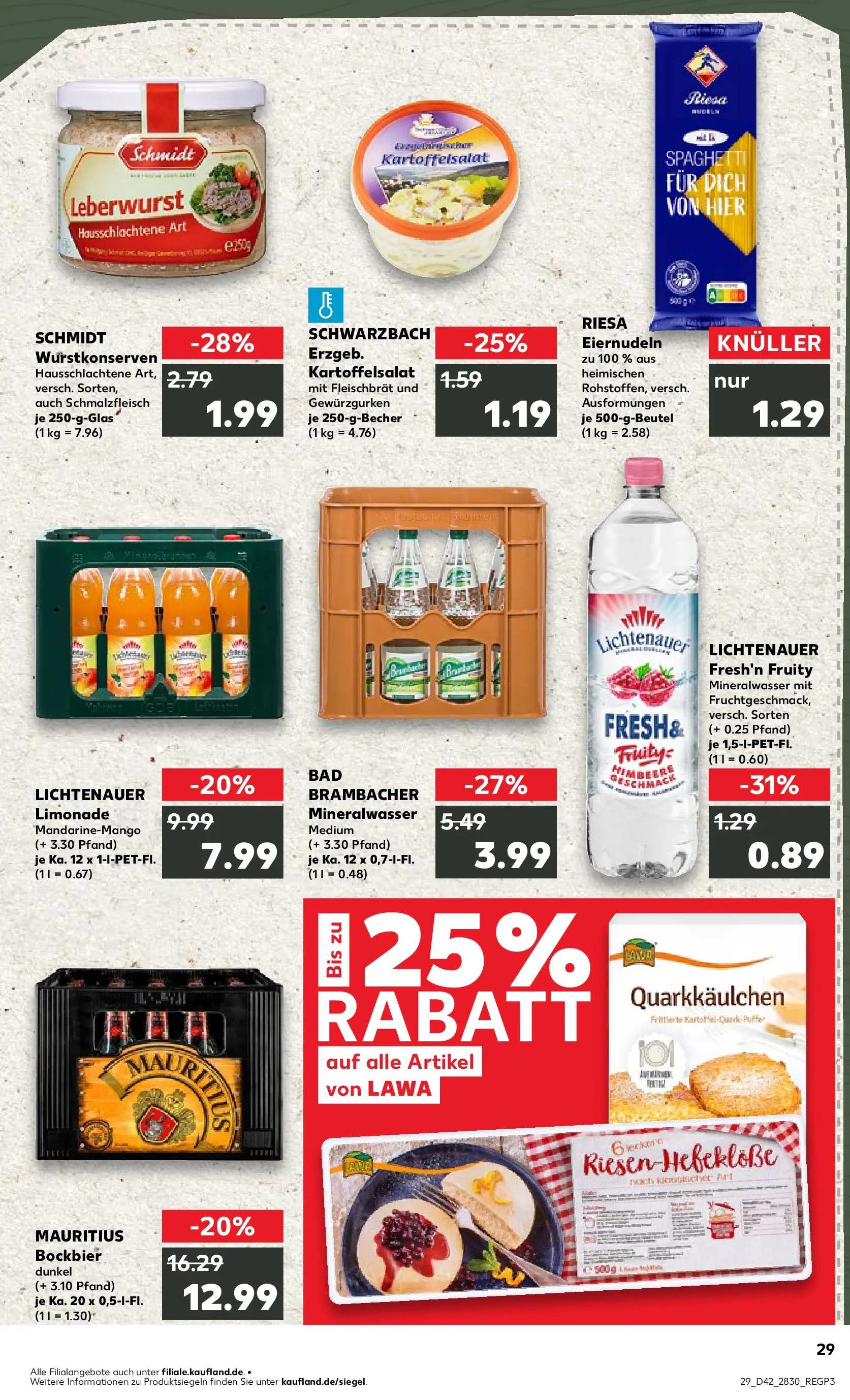 Prospekt Kaufland ab 15.10.2025 » Angebote und Werbung Online | Seite: 29 | Produkte: Quark, Bad, Himbeere, Nudeln Prospekt Kaufland ab 15.10.2025 » Angebote Online zum Blättern | Seite: 29 | Produkte: Quark, Bad, Himbeere, Nudeln